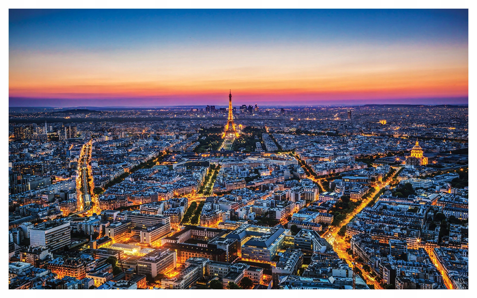 Fototapeta Eiffelova veža v noci panoráma Paríža vinylová 208x146 lepidlo