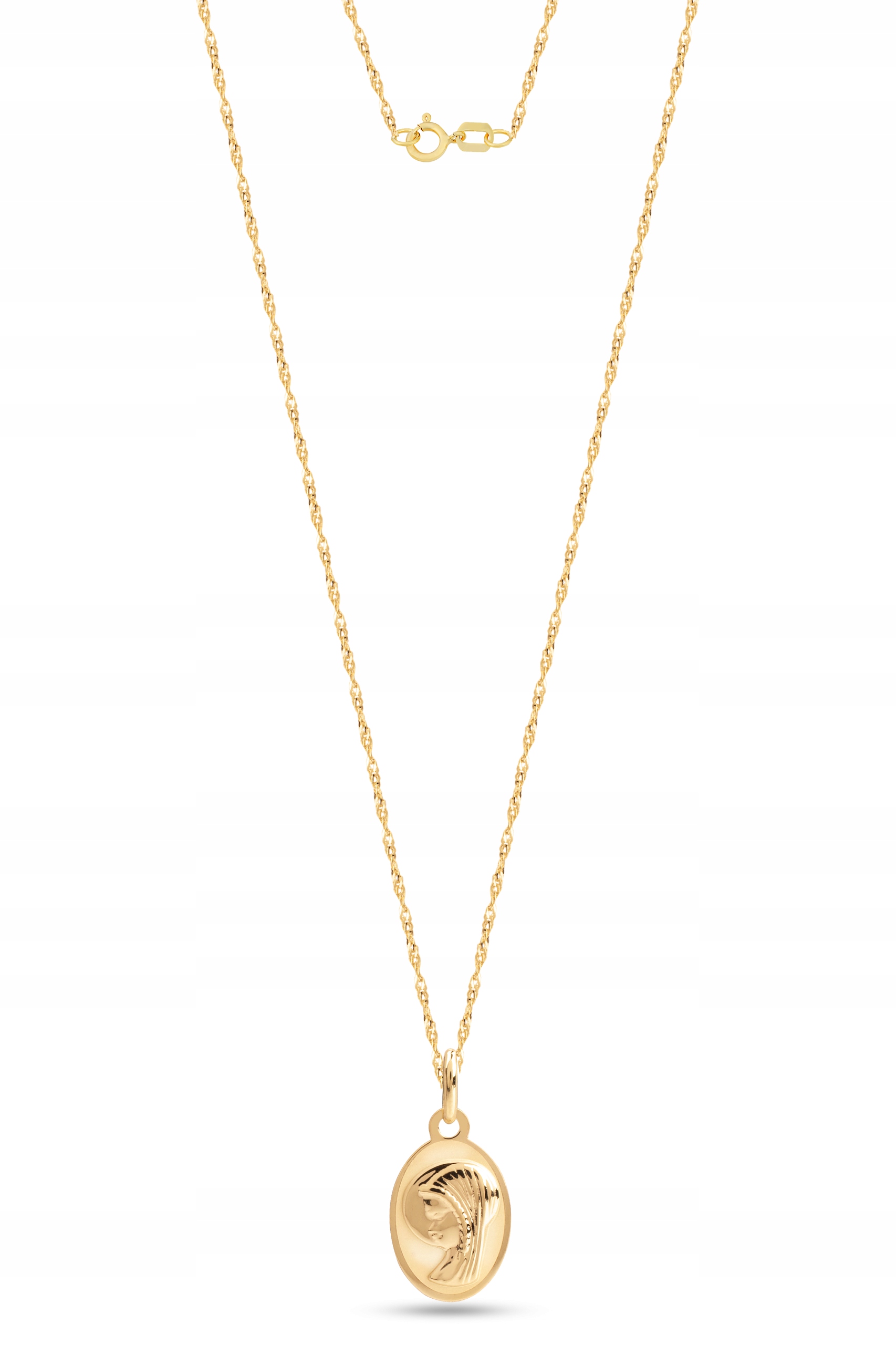 ZŁOTY MEDALIK ŁAŃCUSZEK CHRZEST KOMUNIA ŚWIĘTA 333 Materiał Złoto