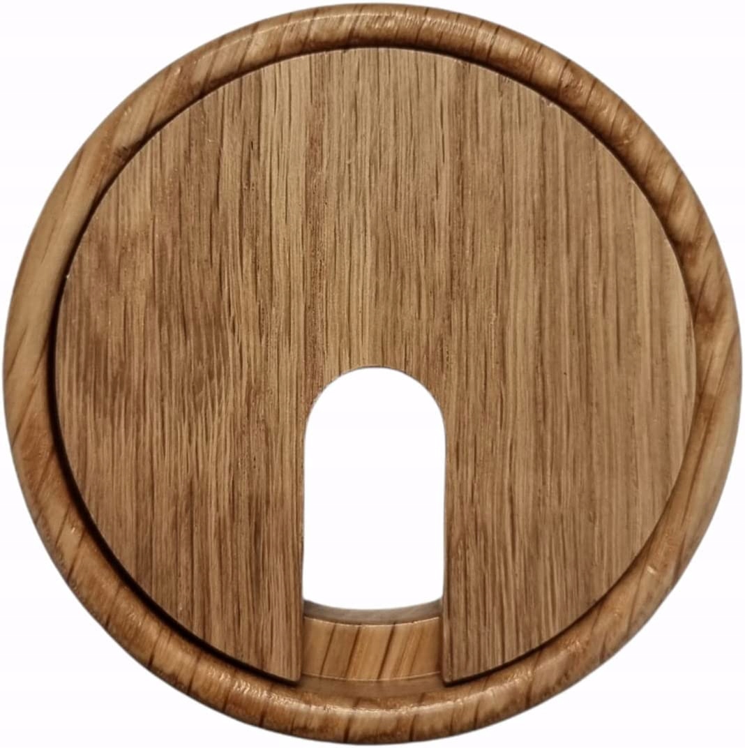 Przepust kablowy z lakierowanego dębu GEDOTEC Kolor dąb