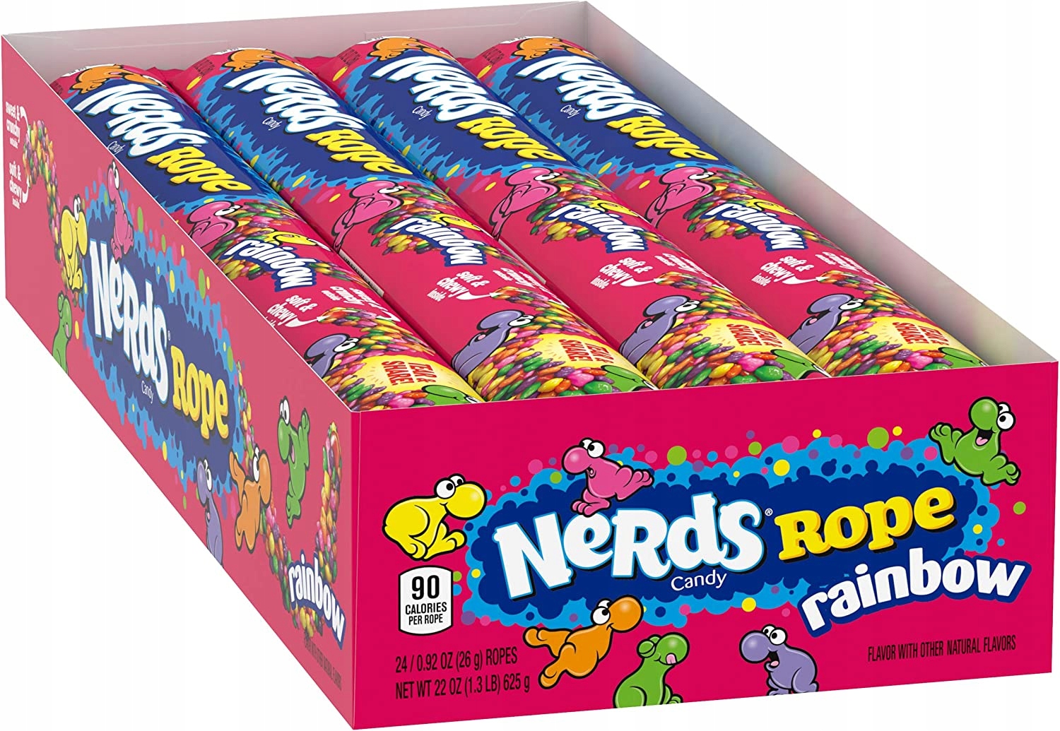 Sladkosti z Usa Wonka Rainbow Nerds Rope 24 balení