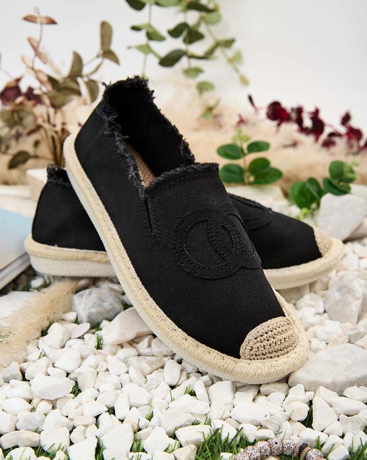 CZARNE ESPADRYLE DAMSKIE DINZZ 38 Płeć kobieta