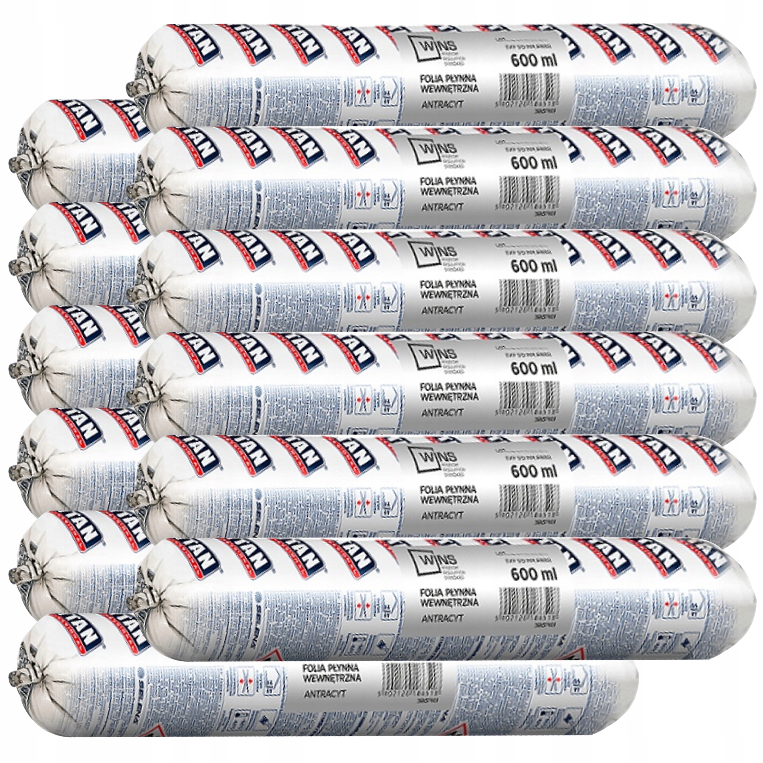12 x Tekutá fólia Tytan Wins vnútorná 600 ml antracitová 4 aplikátory