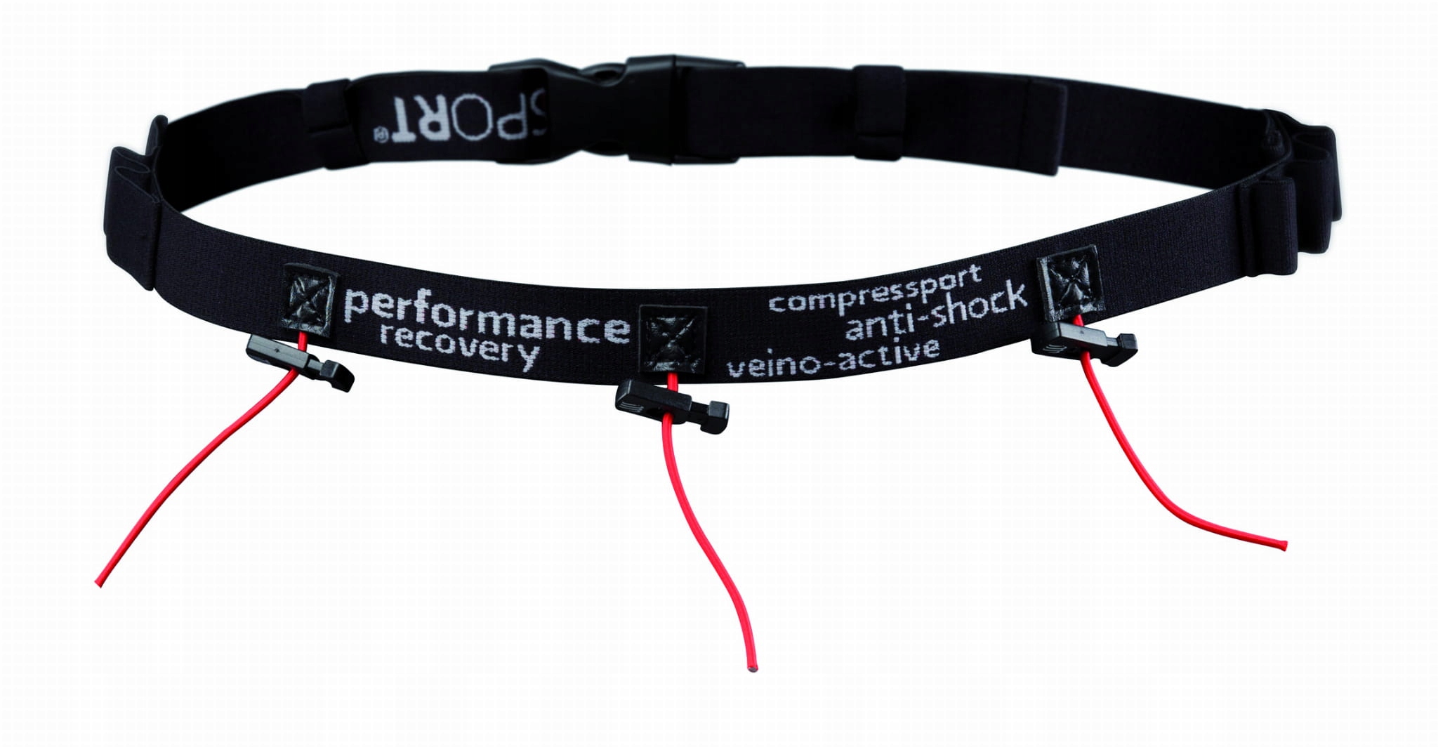 Compressport pas na numer startowy czarny