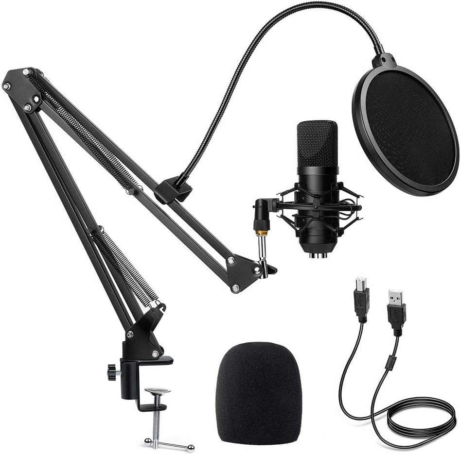 Usb Kondenzátorový Mikrofon Se Stativem, Sada Pro Nahrávání Stremování
