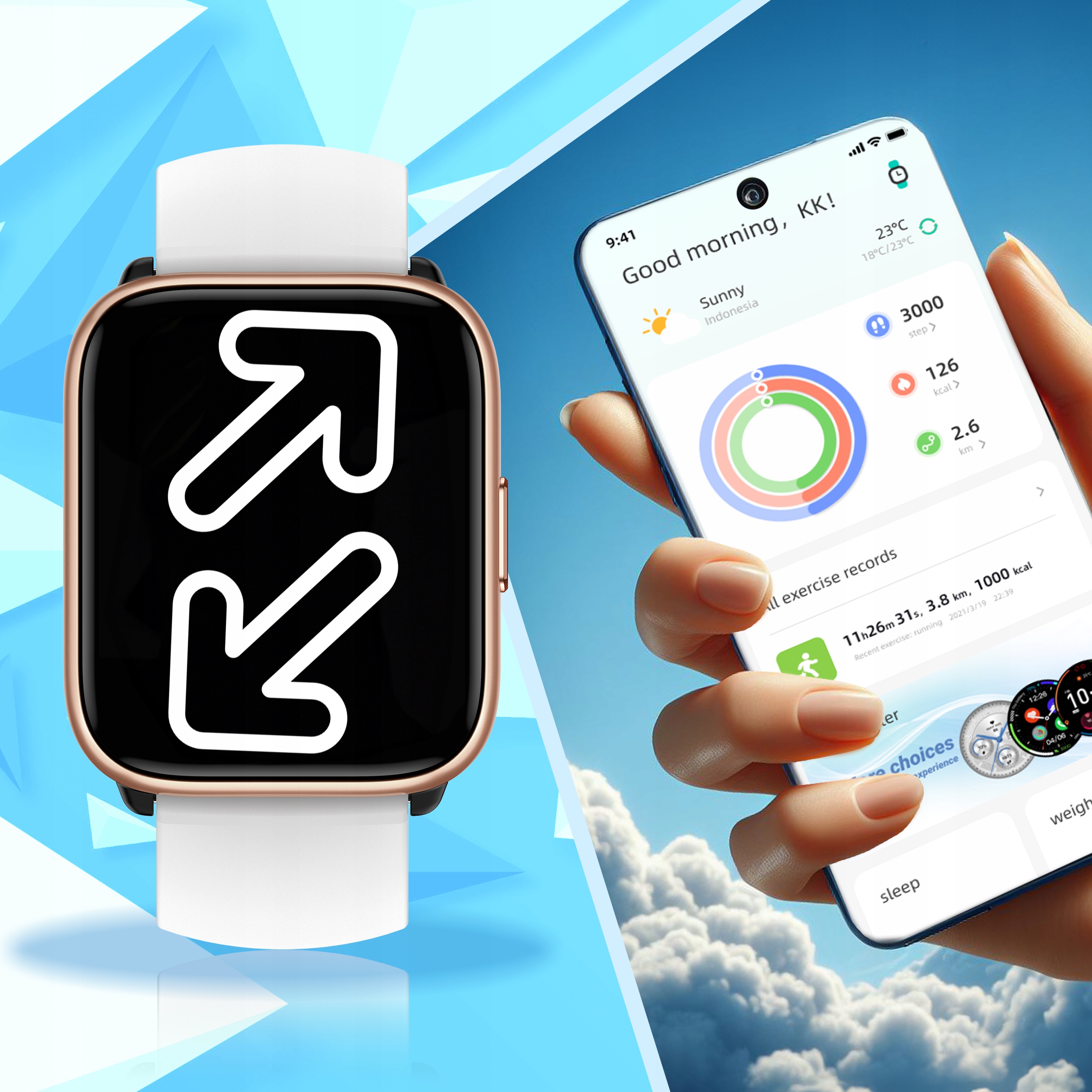 SMARTWATCH ZEGAREK DAMSKI MENU POLSKIE SPORT PULS ROZMOWY SMART WATCH PL Złącza brak