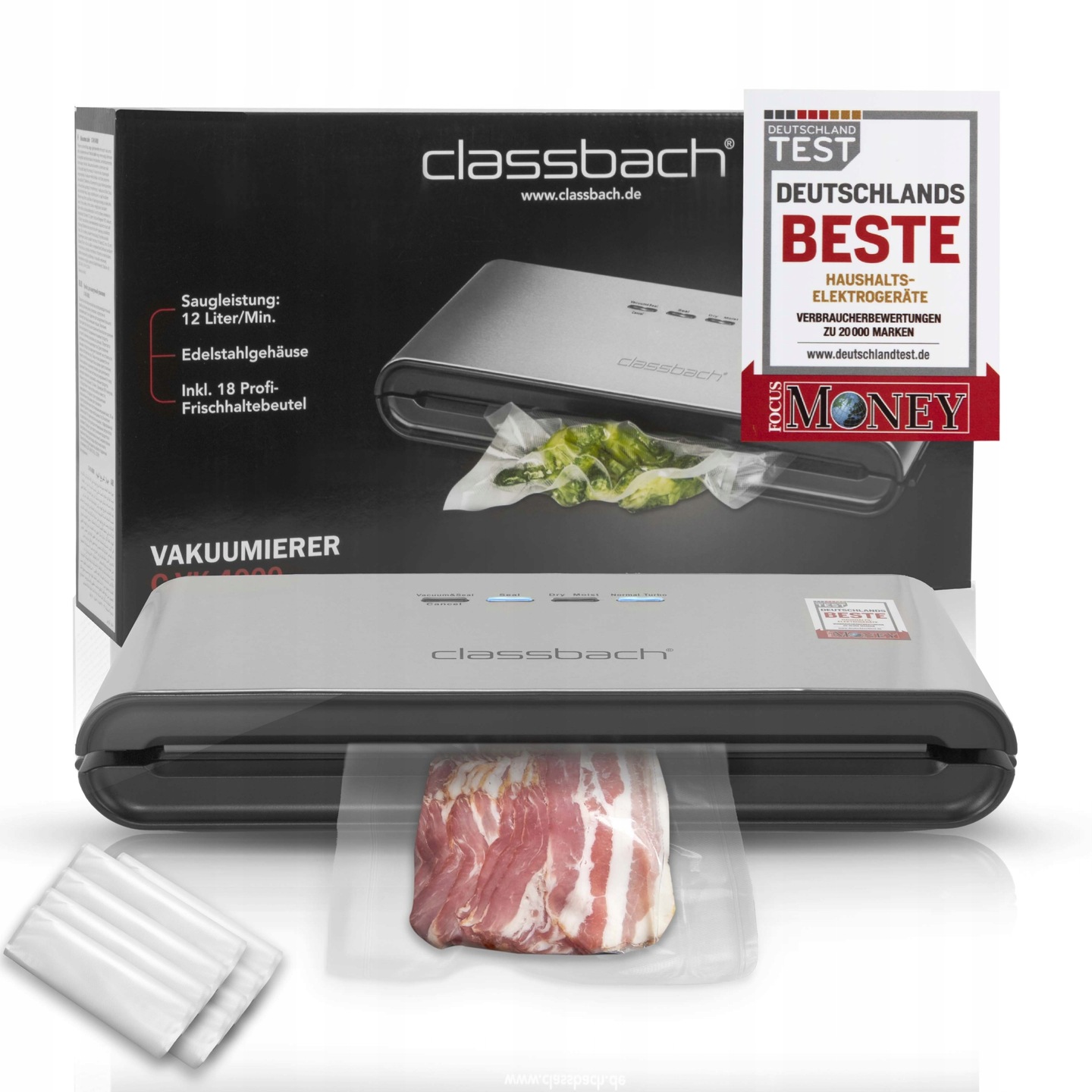 ZGRZEWARKA PRÓŻNIOWA DO ŻYWNOŚCI PAKOWARKA DO FOLII LISTWOWA + WORKI Marka ClassBach