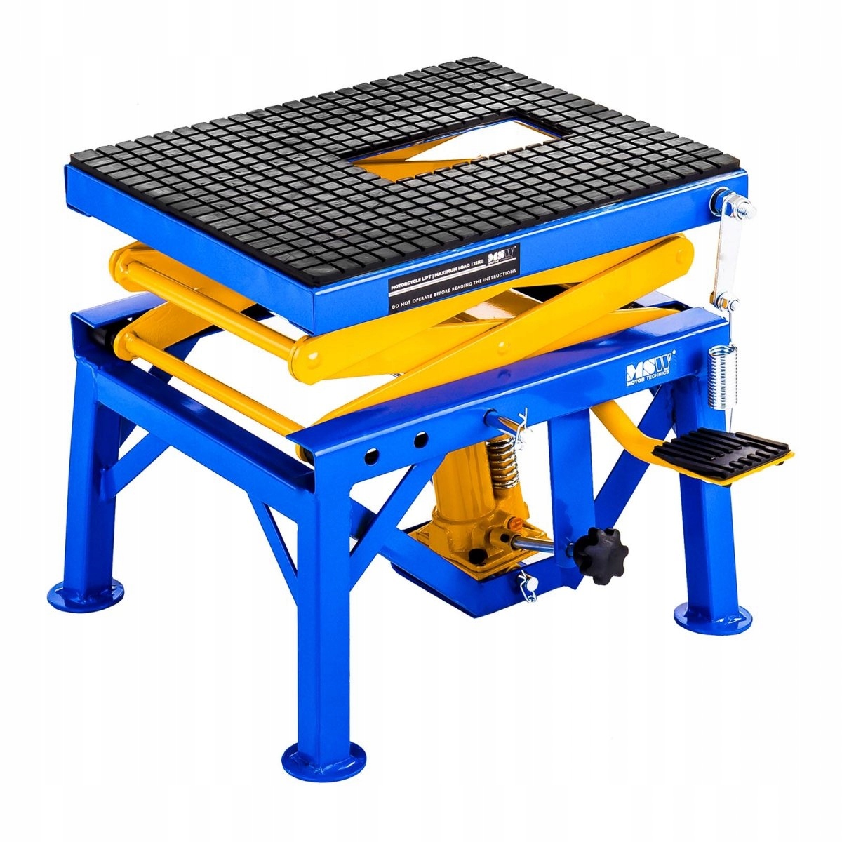 Podnosnik motocyklowy 135 kg 35 87 cm MSW 10060316 Producent code 10060316