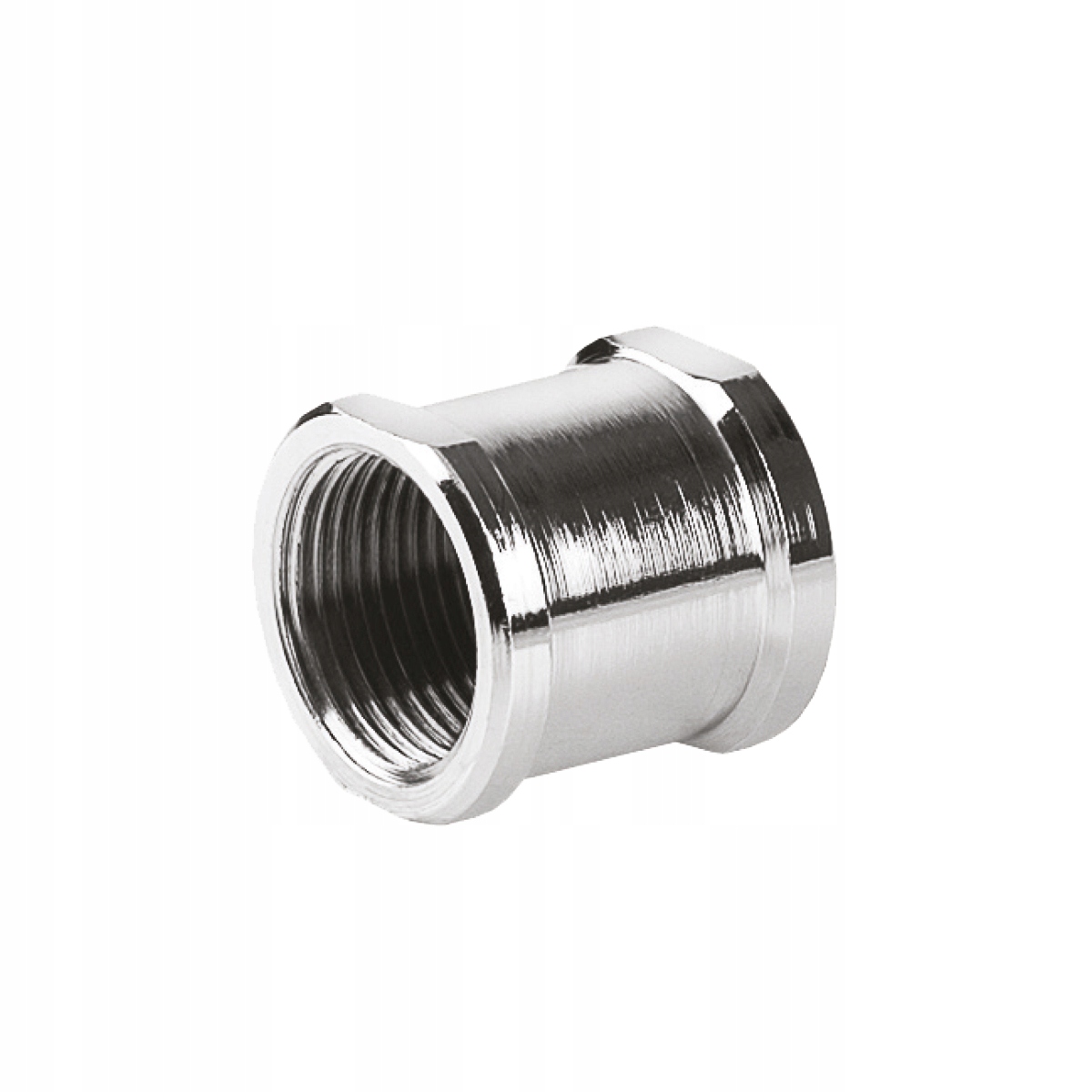 

Chromowana Mosiężna Mufa 3/8" DN10 Mocna