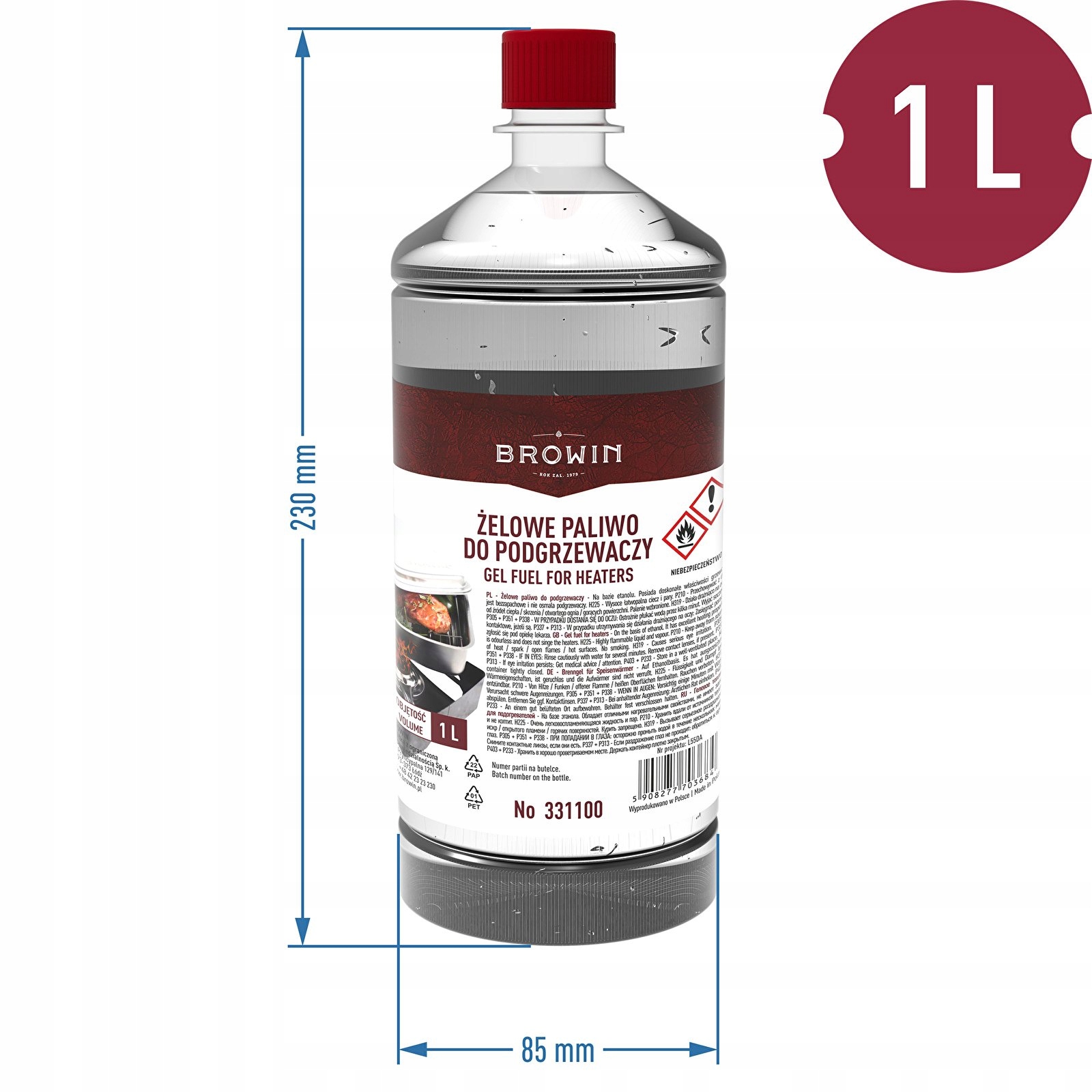 żelowe paliwo do podgrzewaczy 1l — 5