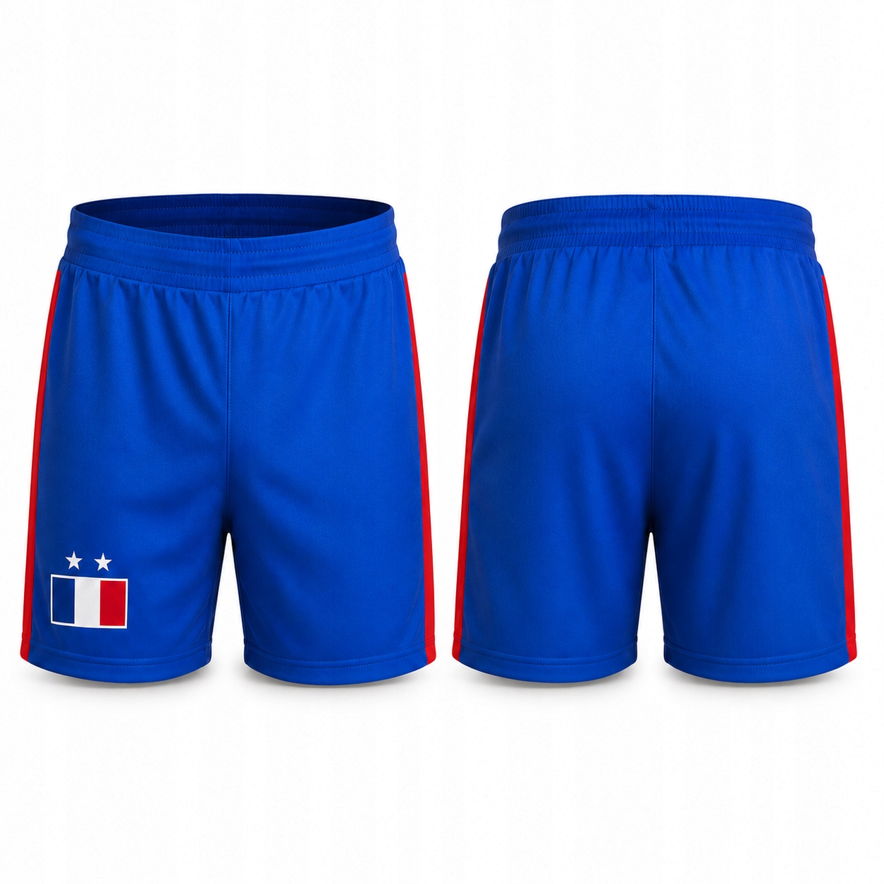 Spodenki piłkarskie Francja niebieskie sportowe kibicowskie M/164