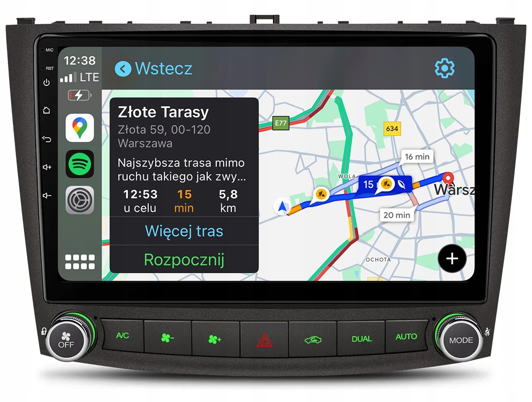 Lexus Is 2005-2012 Nejnovější Android Carplay Rádio Navigace 8GB/128GB Dsp