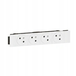 Legrand Mosaic Zásuvka Blok 4x2P+Z plochá 8M Bílá 077104L