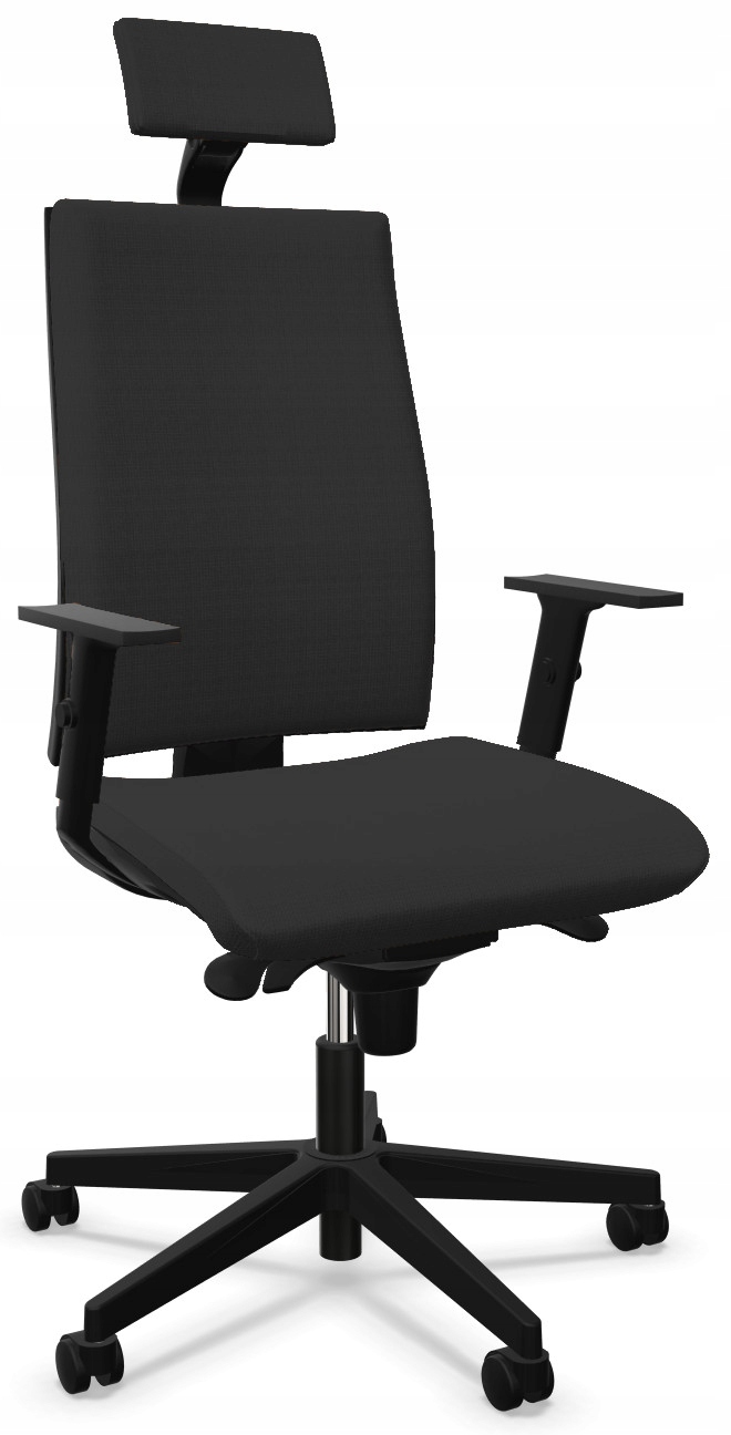 Grafitowe Ergonomiczne krzesło biurowe obrotowe fotel Intrata O12 Fst Ns