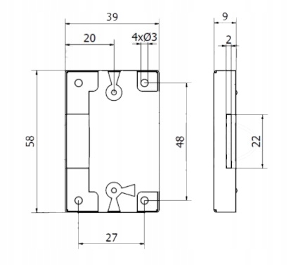 ZAMEK NAKŁADANY MEBLOWY DO MEBLI SZAFKI DRZWI 20 Kod producenta zmn20oc