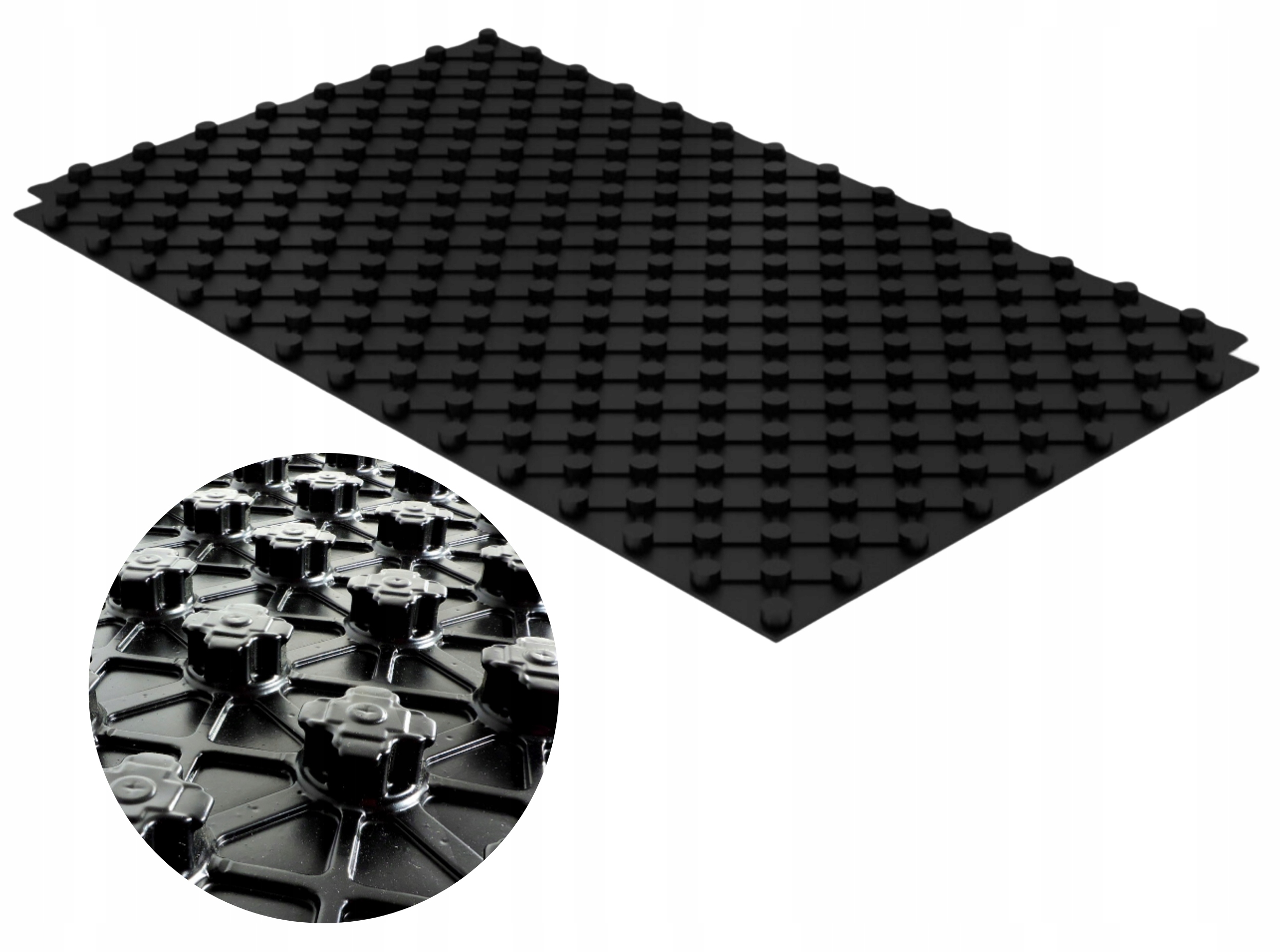 PŁYTA OGRZEWANIA PODŁOGOWEGO PODŁOGÓWKI Z WYPUSTAMI 1450X850mm GRUBA MOCNA