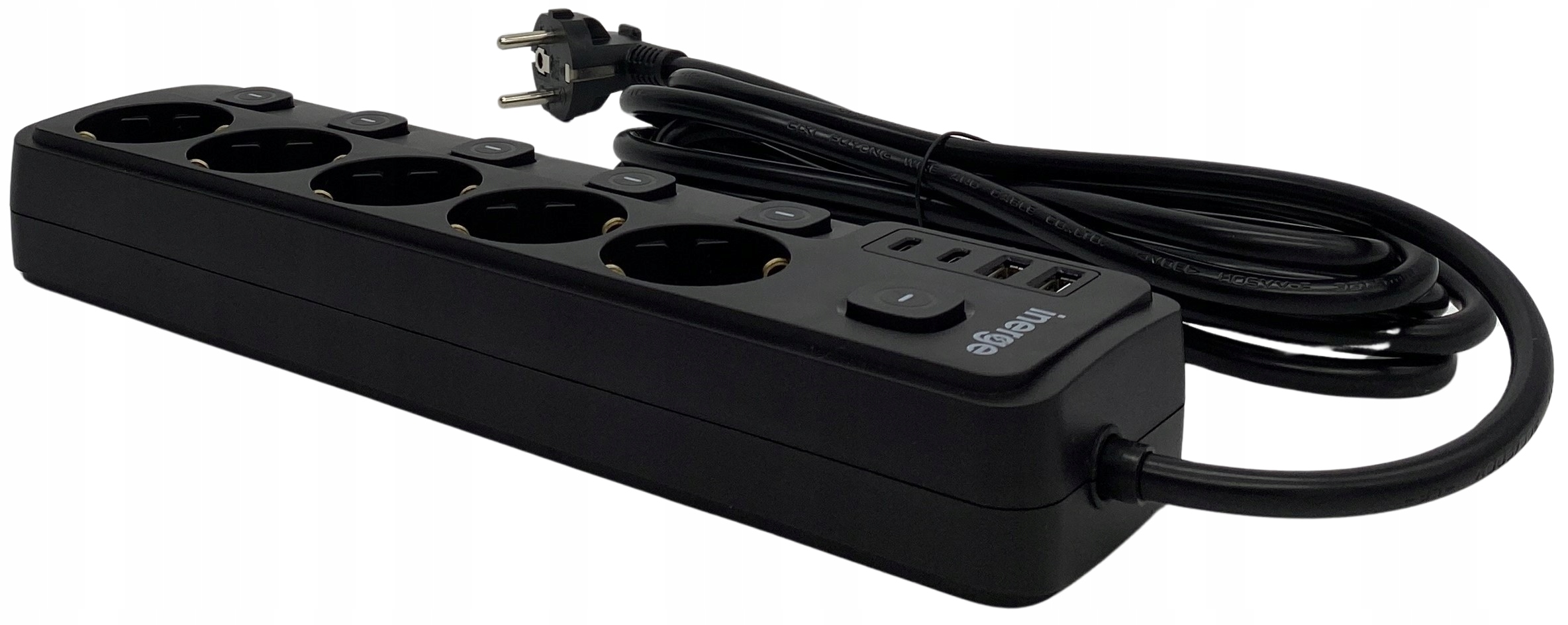 PRZEDŁUŻACZ LISTWA ZASILAJĄCA 5 GNIAZD 3m 4x ŁADOWARKA USB 3x1,5MM² 5x LED Marka inna