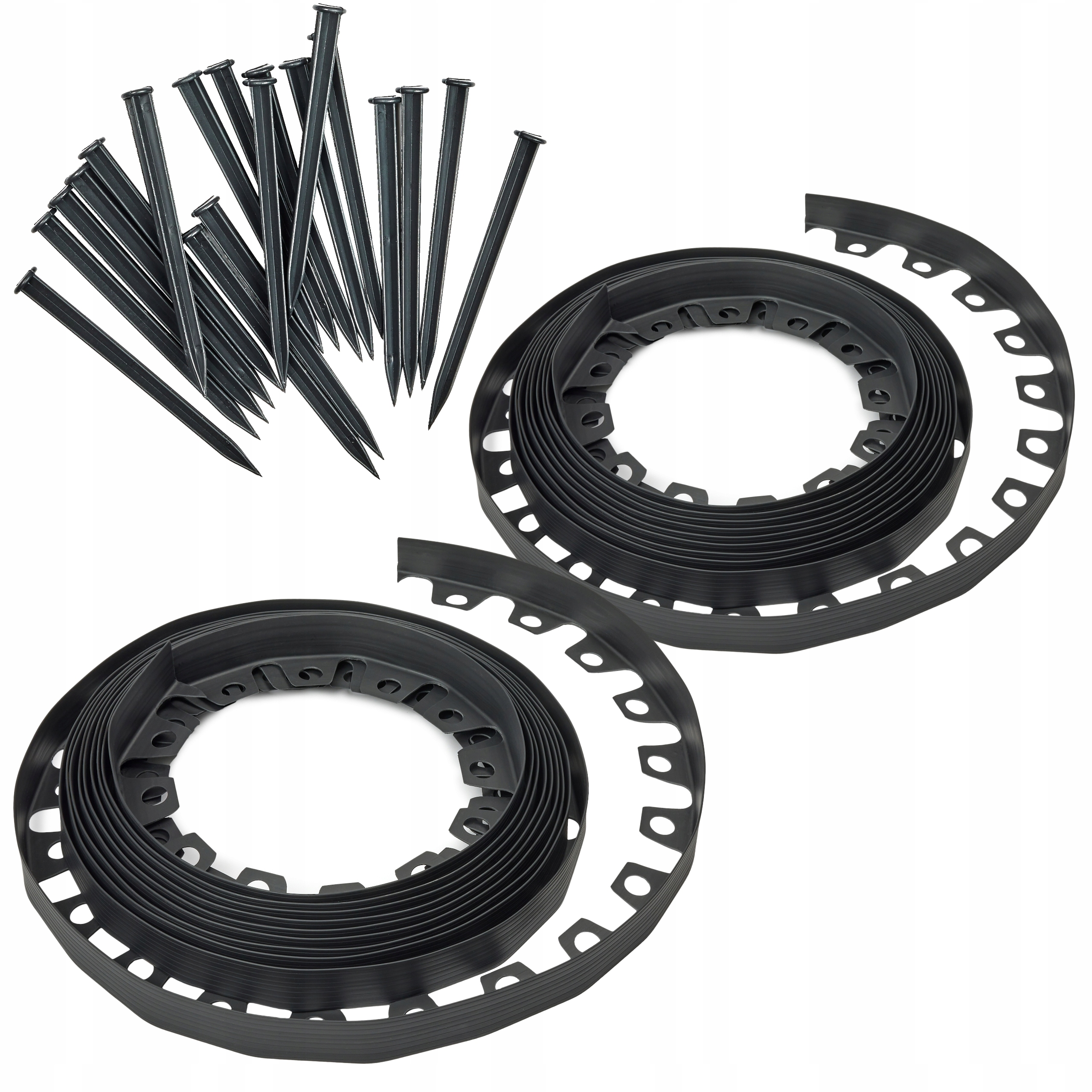 2x Trávníkový lem Border Garronda 4x 1000 cm 40 x Kotvy černé