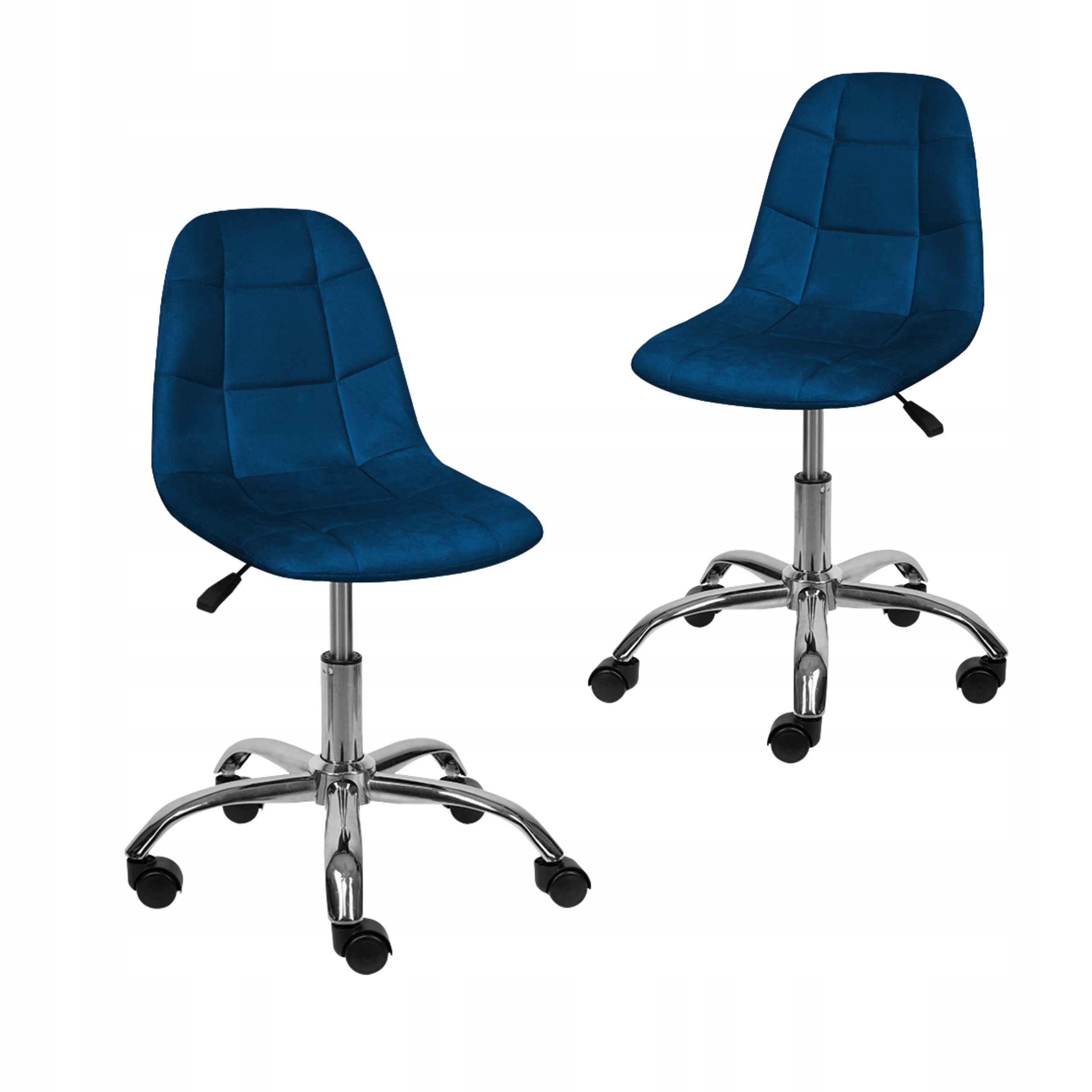 Krzesło biurowe welurowe granatowe