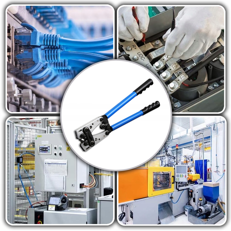 ZACISKARKA KOŃCÓWEK KABLI PRZEWODÓW PRASKA TULEJKI 390 mm 6-50mm2 Marka FLIX