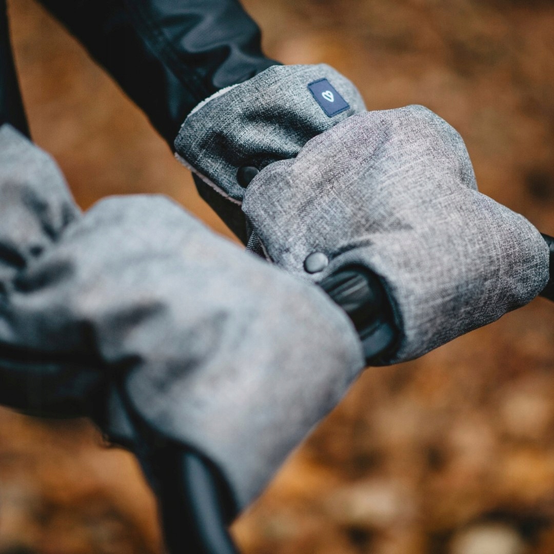 Zaffiro Mufki Do Wózka Dwuczęściowe Wełna Melanż Jasny Szary Marka Zaffiro