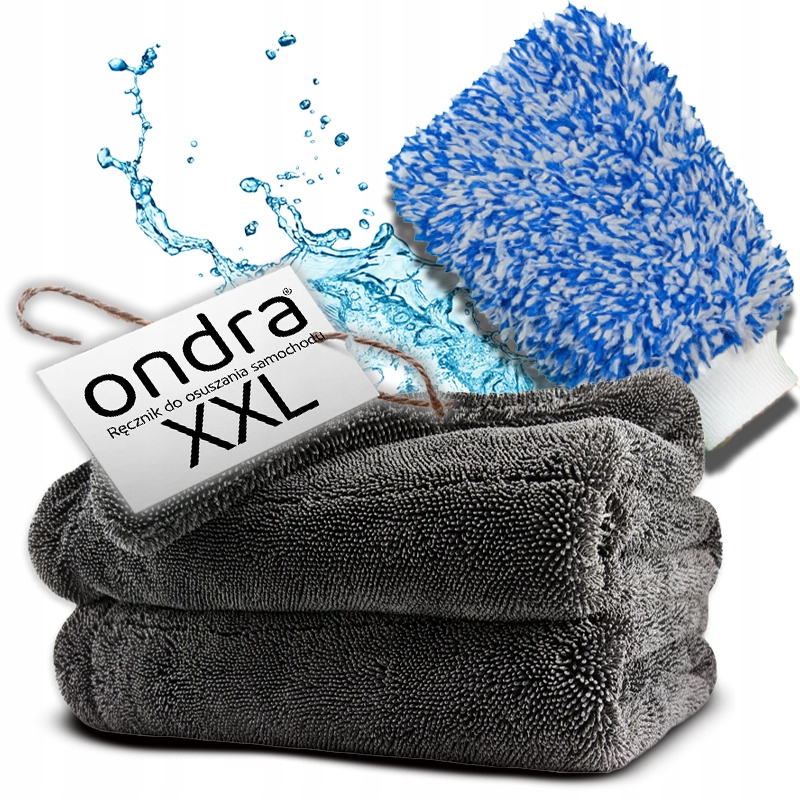 Profesjonalny Zestaw Do Mycia I Osuszania Samochodu Auta Ręcznik I Rękawica