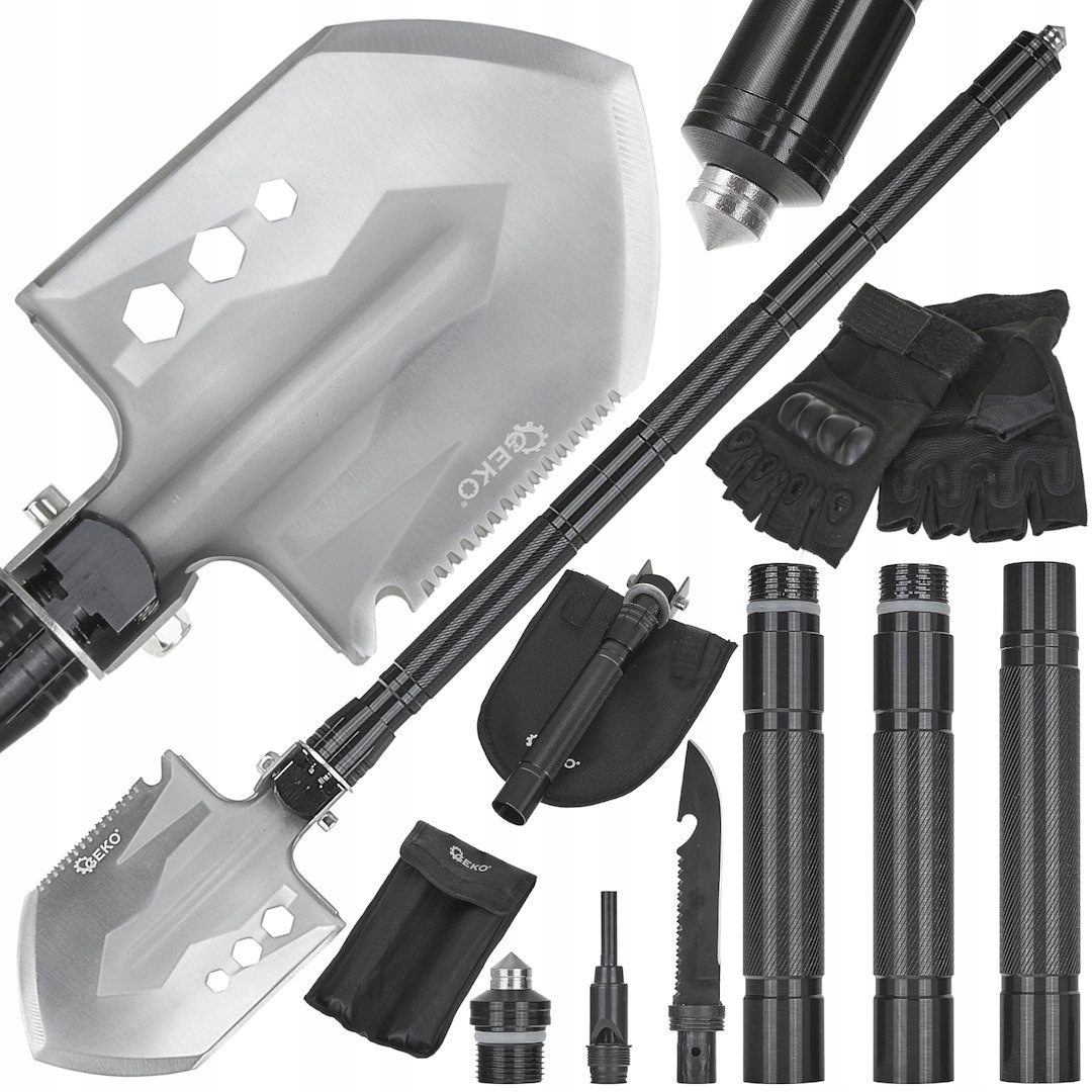 Skládací taktická víceúčelová saperka Black Survival Series 44,5-75,5 cm