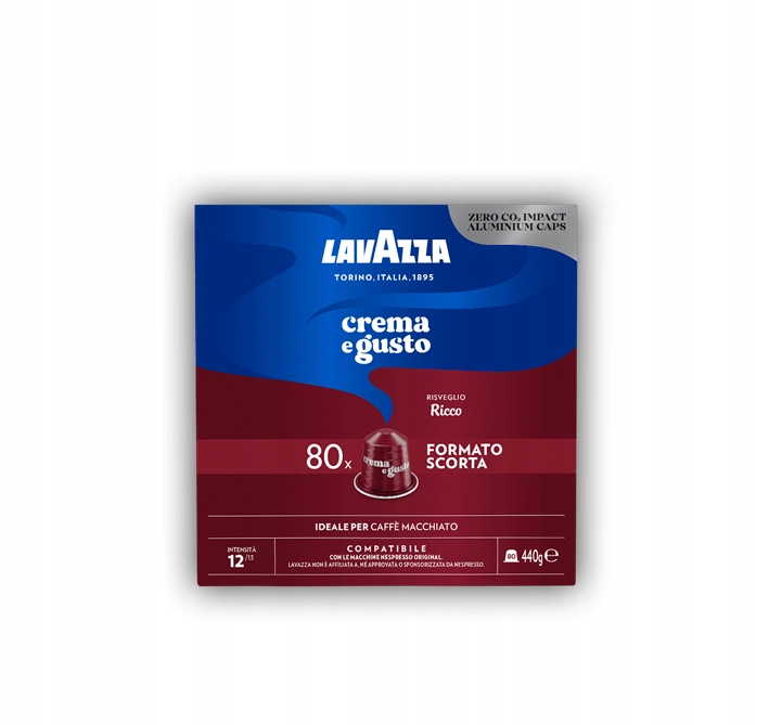 Levně Kávové kapsle pro Nespresso Lavazza Espresso Crema E Gusto Ricco 80 ks