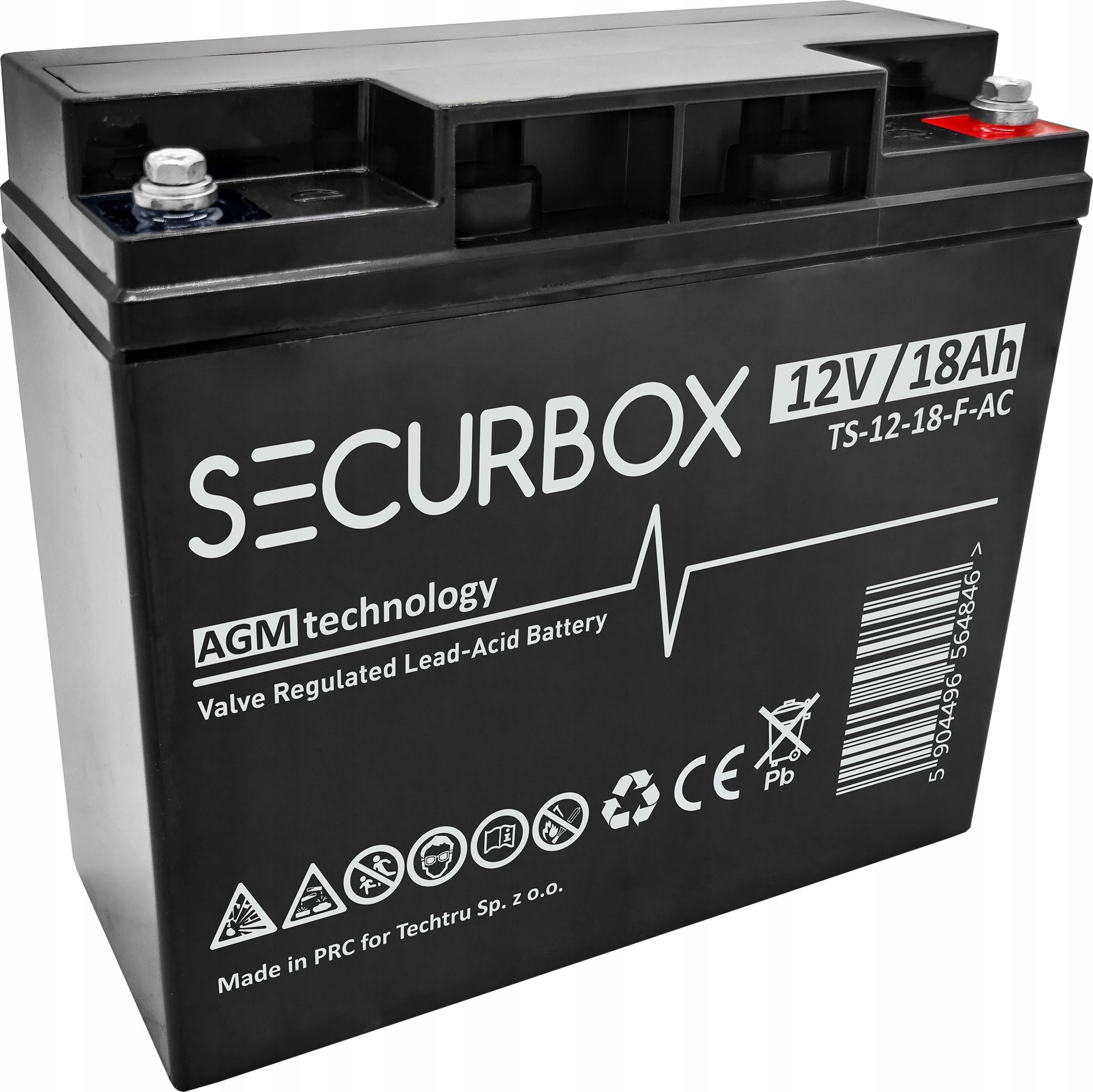 Akumulator Vrla Agm Securbox 18-12 M5 security centrala alarm Ups 12V 18Ah