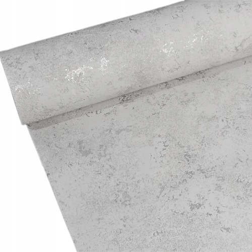 

Tapeta Ścienna Szaro Srebrna Imitująca Beton Tynk