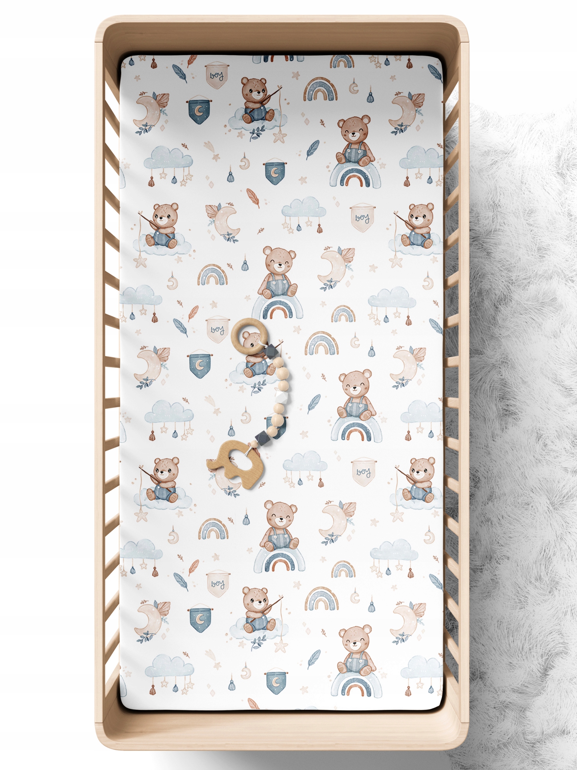 

Prześcieradło 120x60cm Senne misie premium