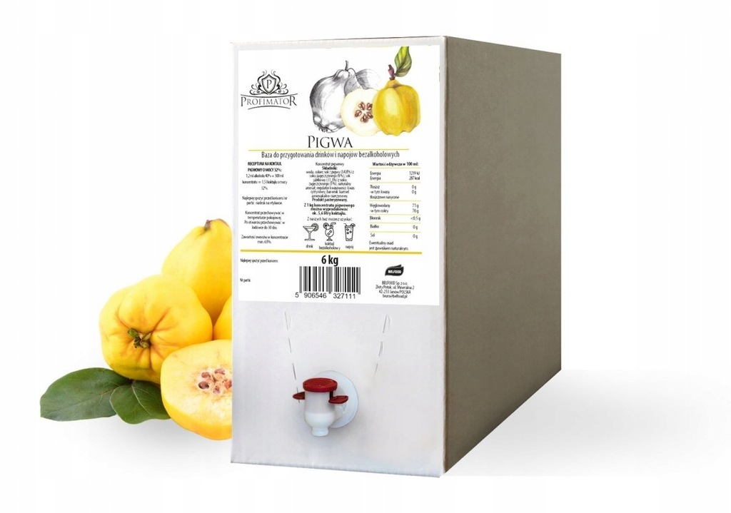 Koncentrat Profimator 6KG Pigwa Bag In Box Zaprawka