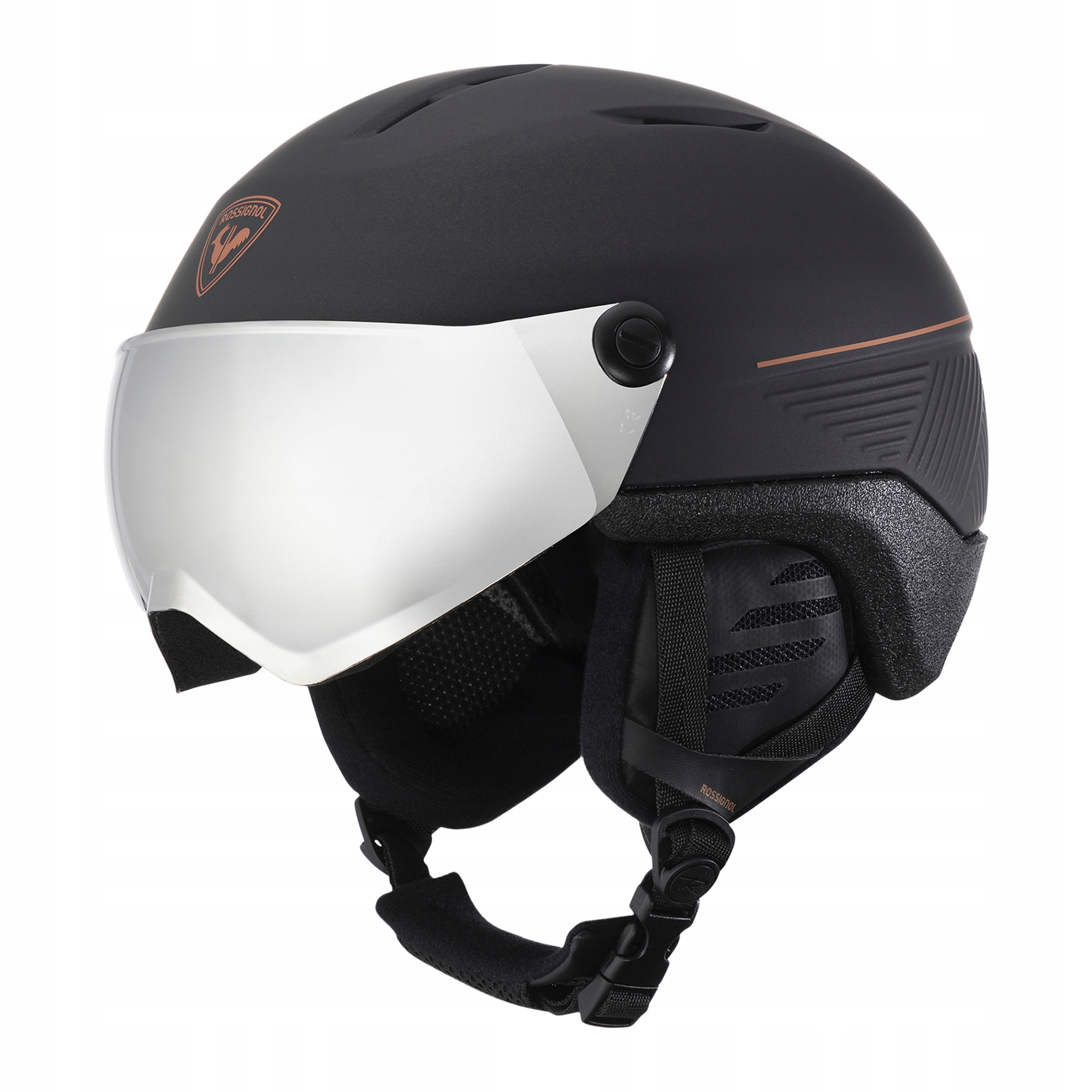 Kask narciarski Rossignol Fit Visor Impacts Photo black 55-59 cm (M-L)
