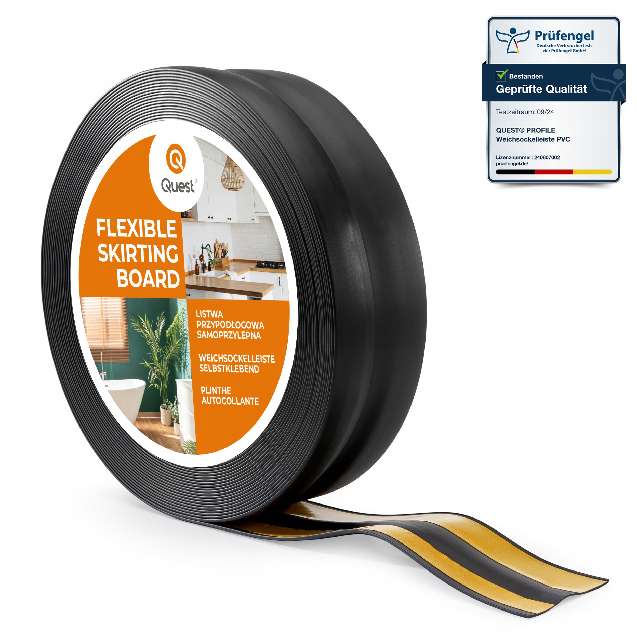 Podlahová lišta samolepicí Pvc 32/23 Černá 20 m