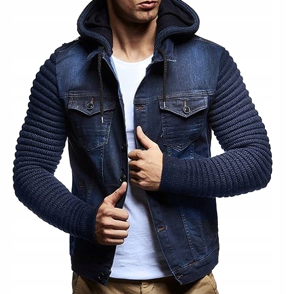 Pánská džínová bunda Jeans Kombinovaný svetr Katana
