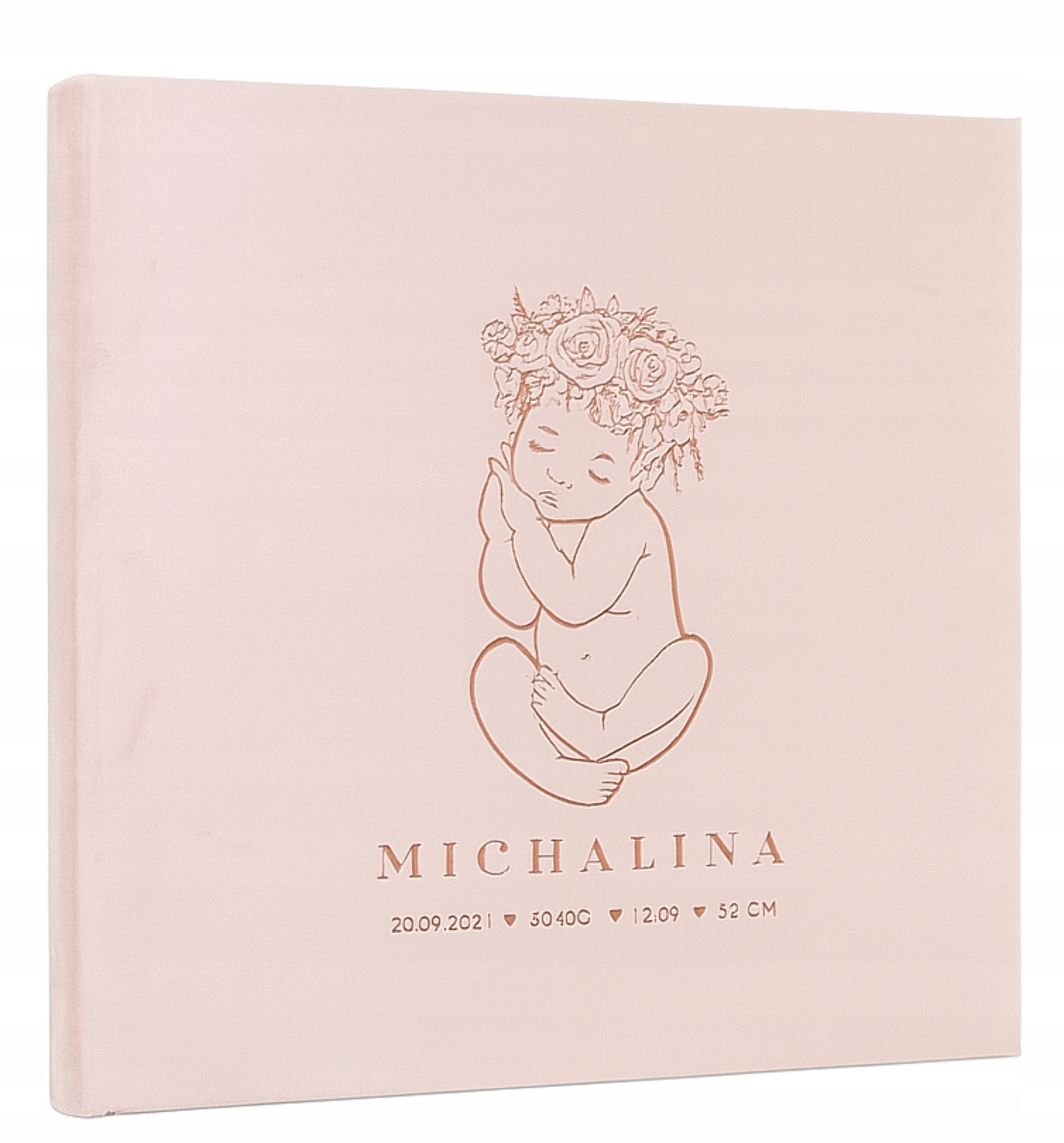 Piękny Album welurowy Personalizowany prezent na chrzest dla dziewczynki P1