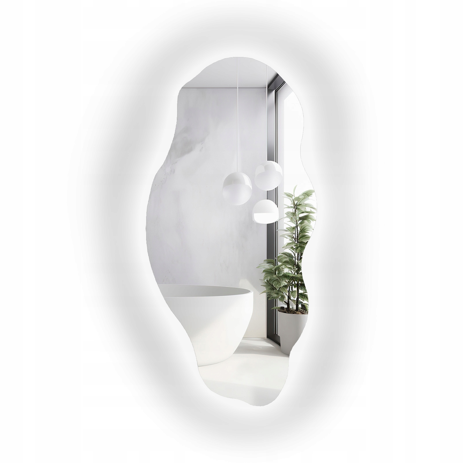 Zrcadlo s Led podsvícením 80x164, dekorativní