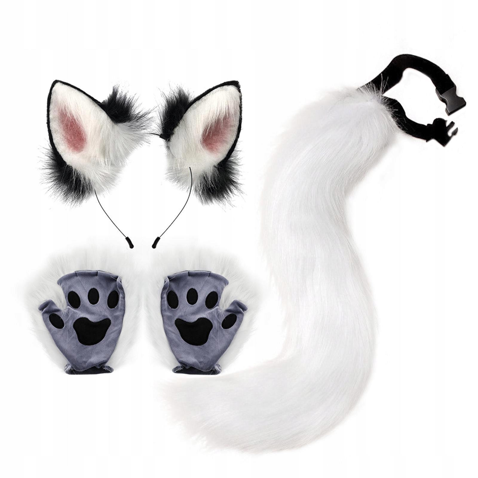 Fox Ears Tail rekwizyty do cosplay zestaw,