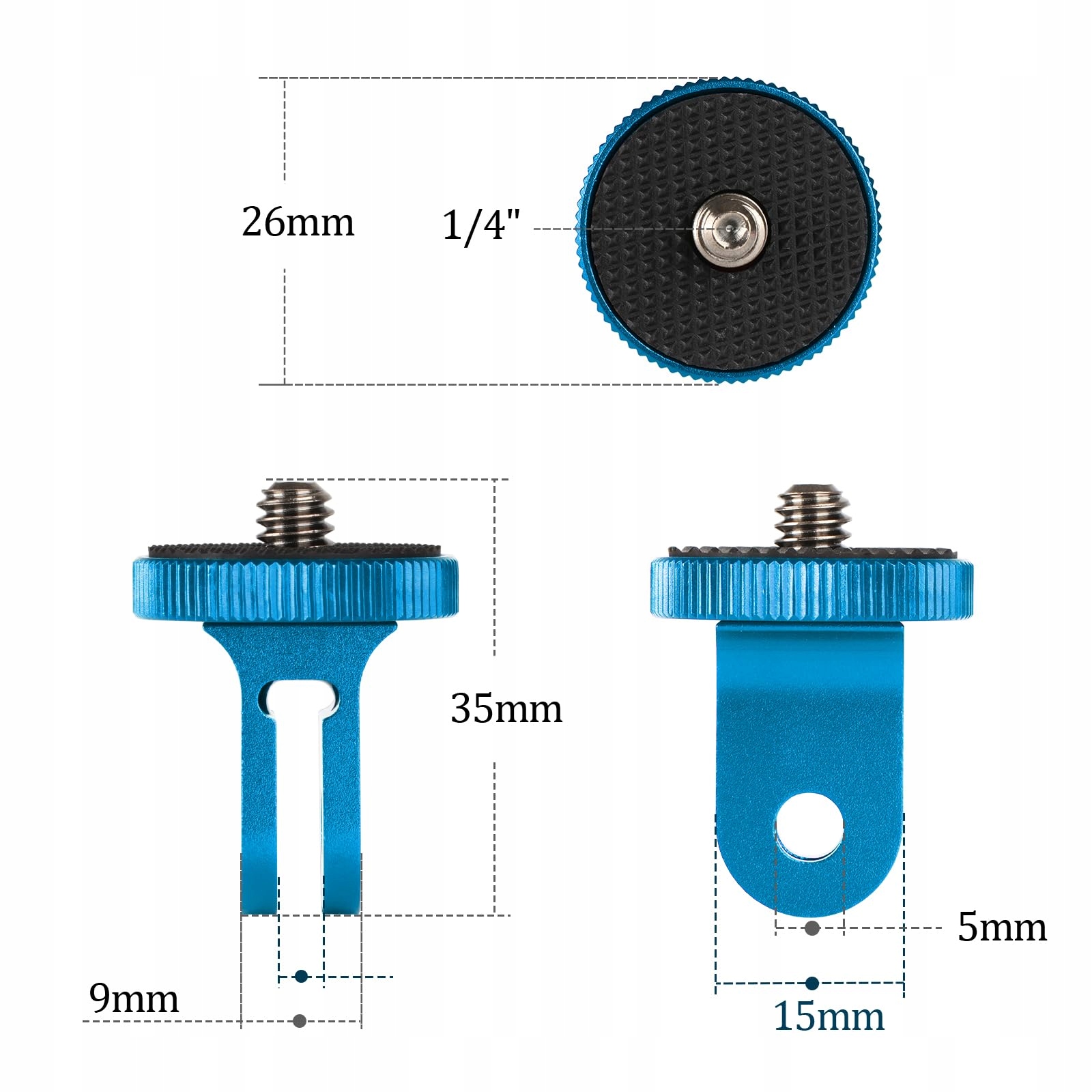 HSU Aluminiowy Adapter Stojaka Do Kamer Insta360 Sony SJCAM Xiaomi — miniatura 2