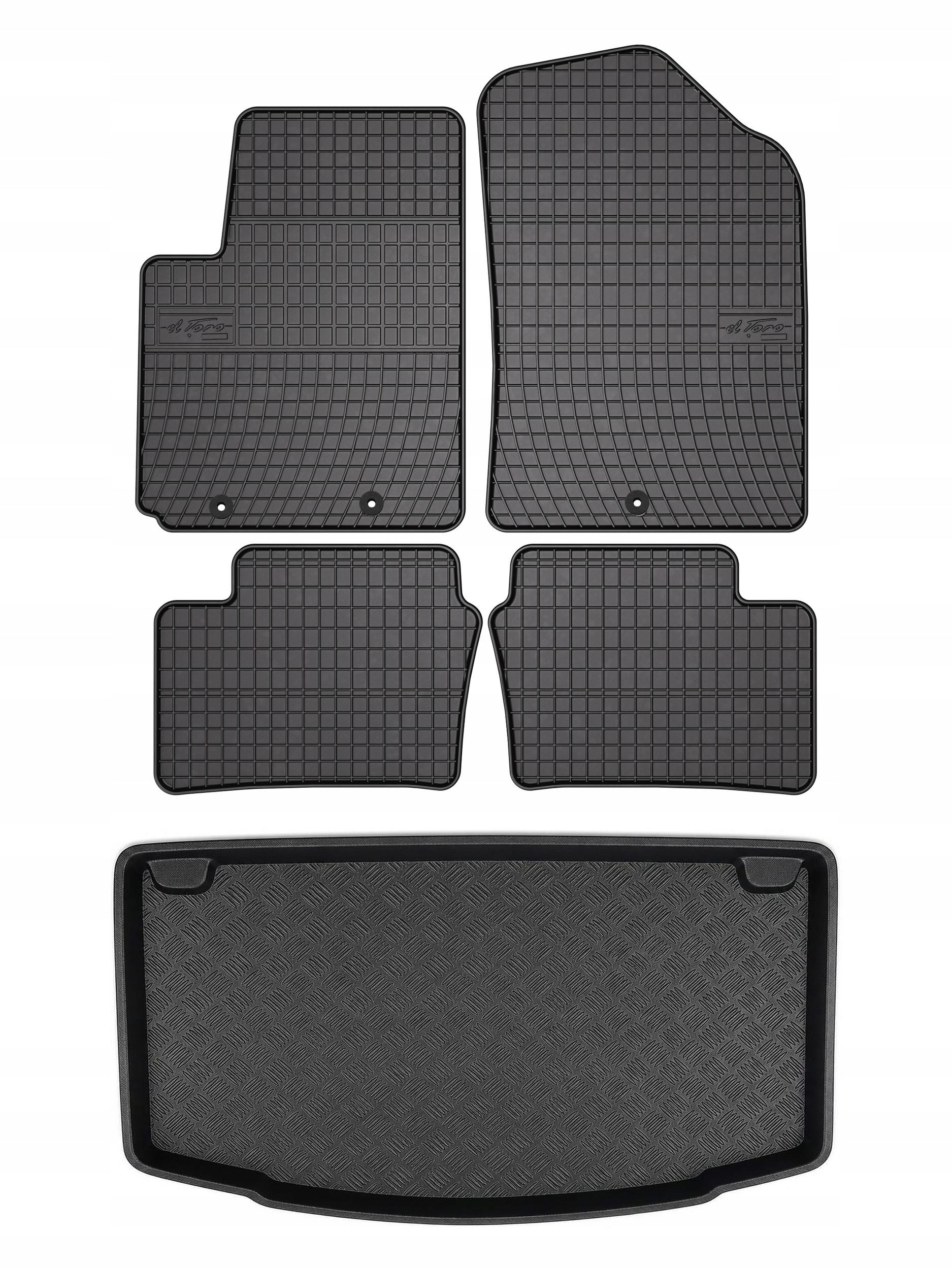 Dywaniki gumowe SolidPRO mata bagażnika do: Kia Picanto II 2011-2017