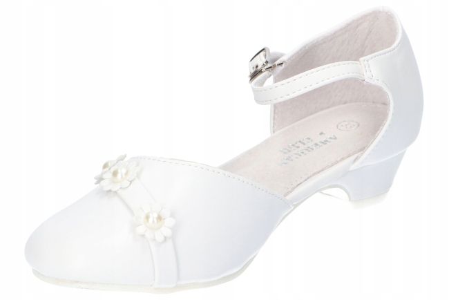 AMERICAN CLUB KOM61 BUTY KOMUNIJNE GALOWE PANTOFLE BALERINKI BIAŁE 38 Stan opakowania oryginalne