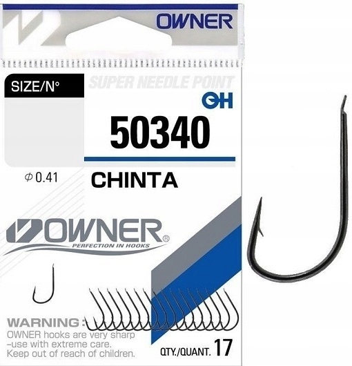 Haczyki Owner Chinta Nr12 sztuk 17 szt