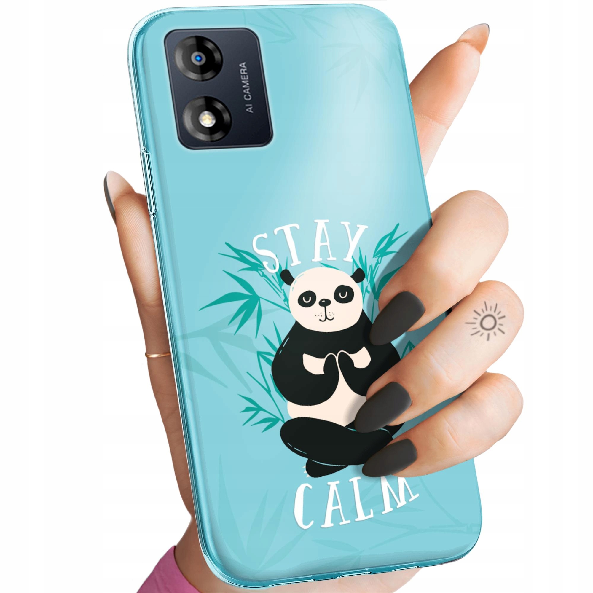 Etui Do Motorola Moto E13 Panda Bambus Pandy Obudowa Pokrowiec Case
