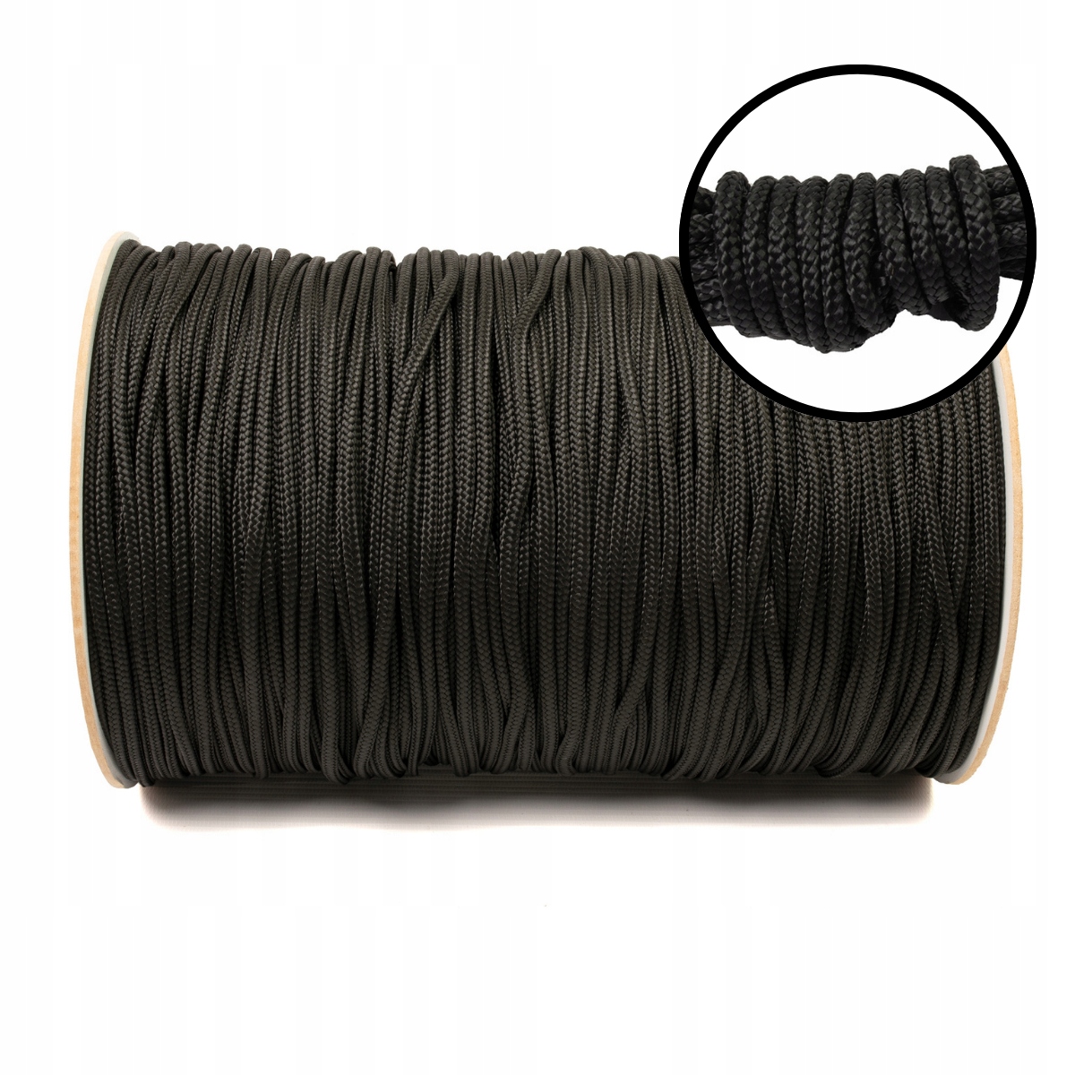 Polypropylenové lano Pletená šňůra Černá Silná 5mm 200M Trvanlivá