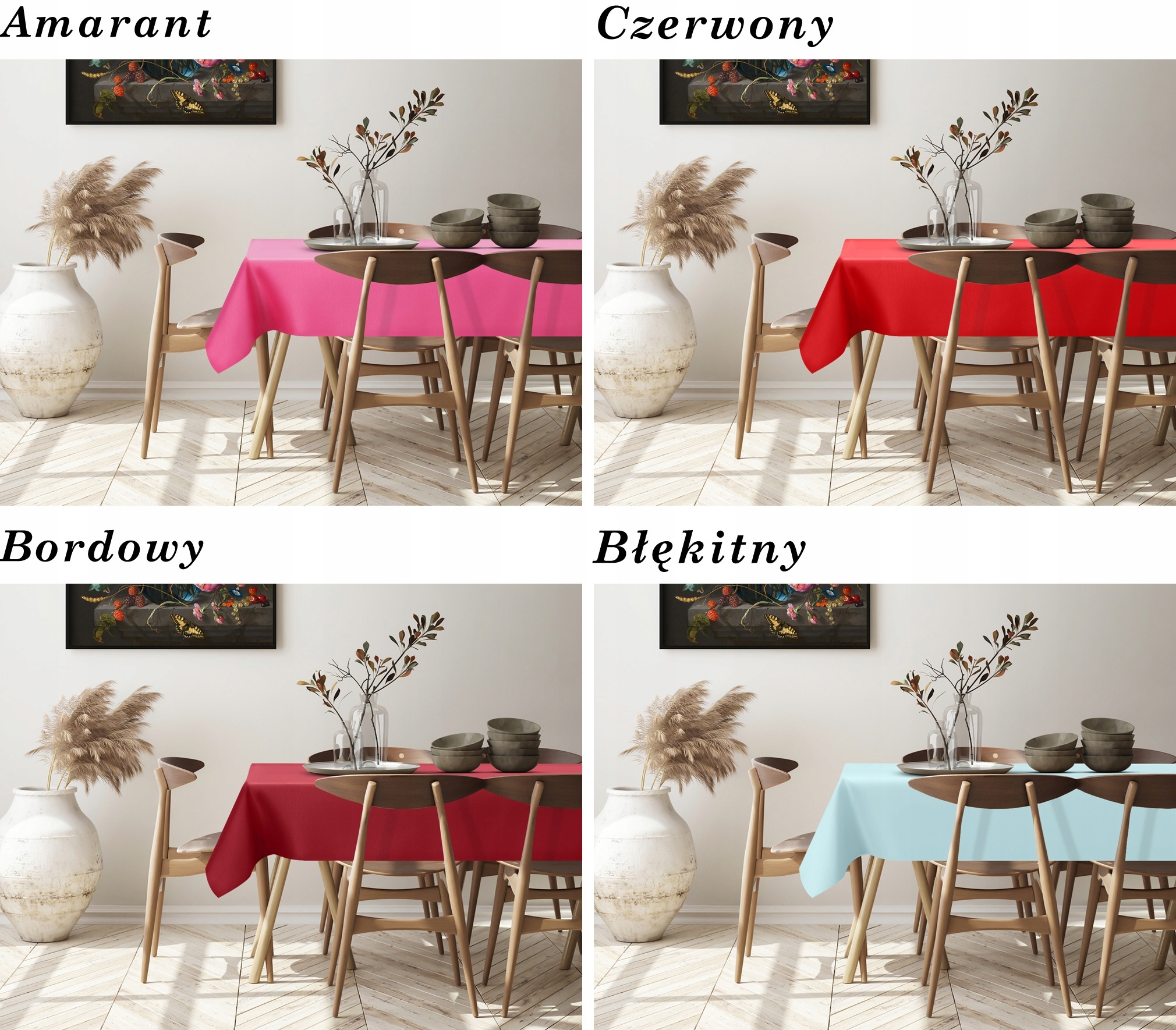 OBRUS PLAMOODPORNY - 4 SEASONS - KOLORY 150X420 CM Materiał wykonania poliester