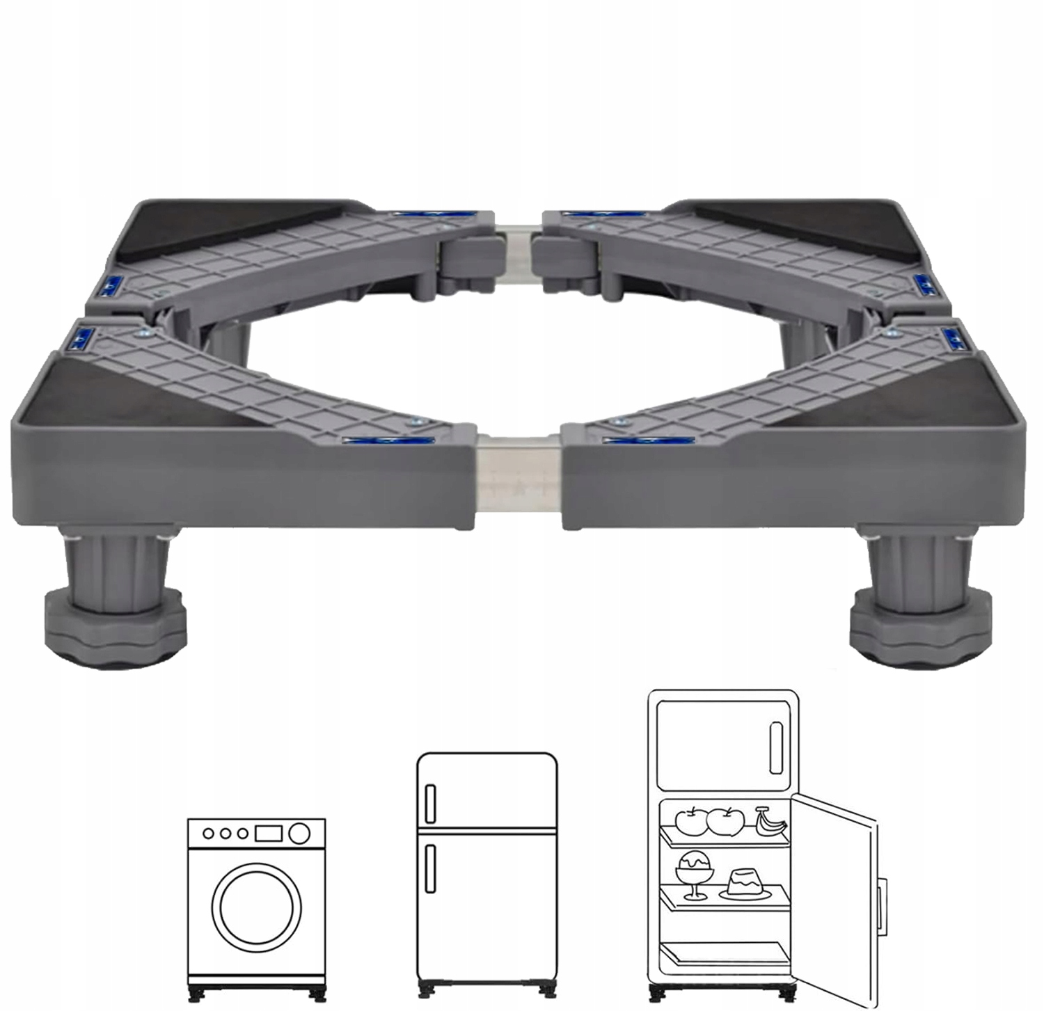 Podstawa Pod Pralkę Lodówkę Antywibracyjna Regulowana 200KG Stopień