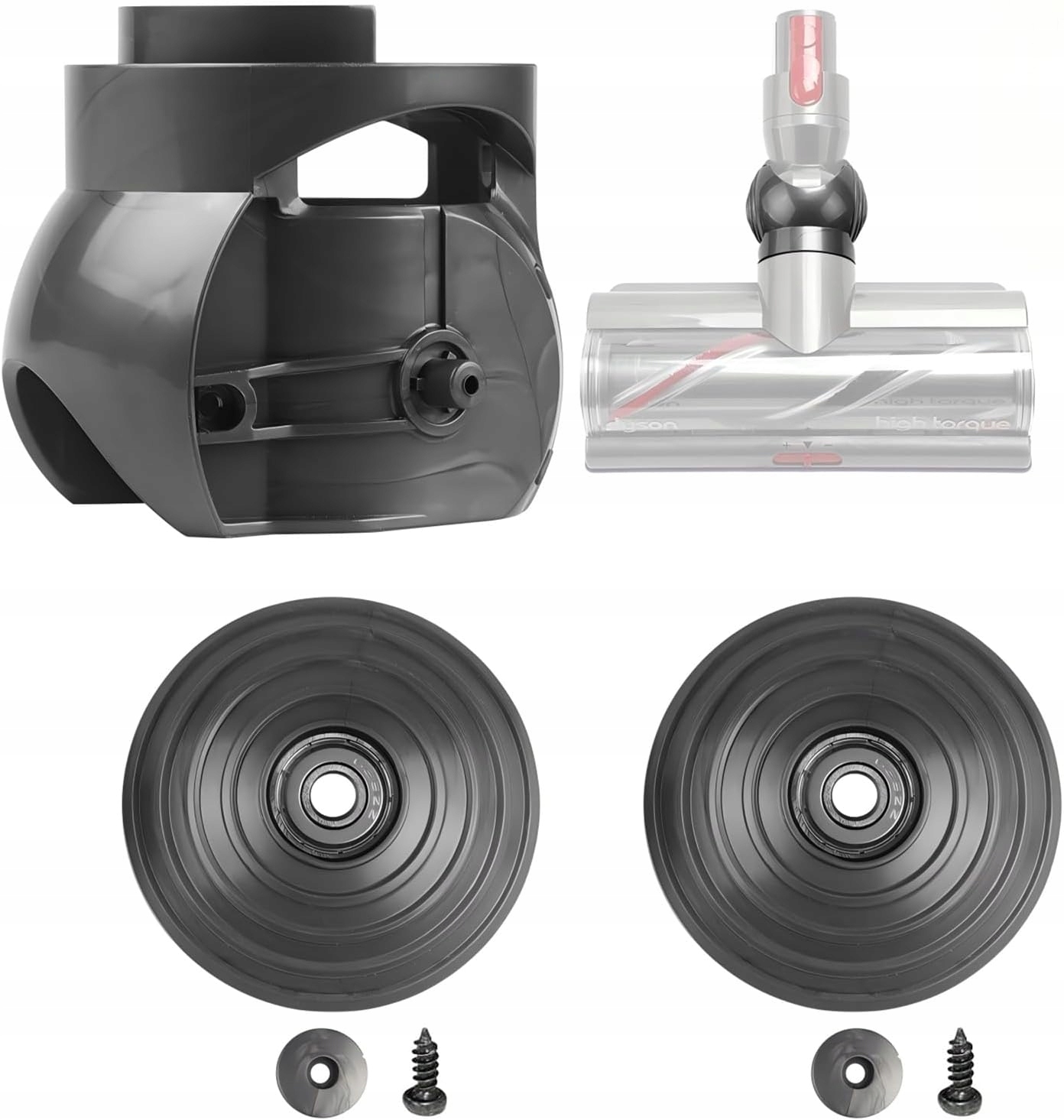 Zestaw Kółka Zamienne Do Odkurzacza Dyson V10 V11 V15 Czarny