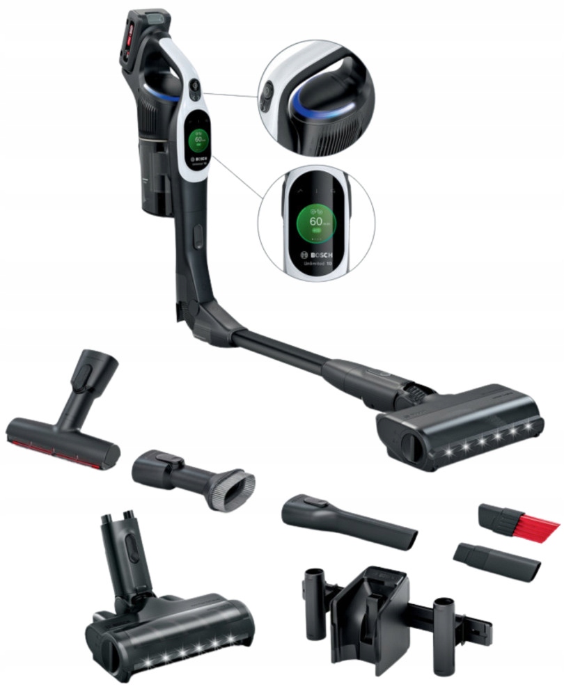 Odkurzacz pionowy bezprzewodowy Bosch Unlimited 10 BCS1041WAC 6 trybów Led