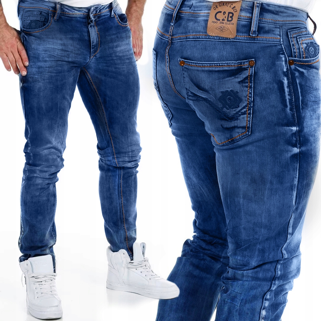 Joggery Jeansy Spodnie Jeansowe Denim Regular Cipo Baxx Klasyczne