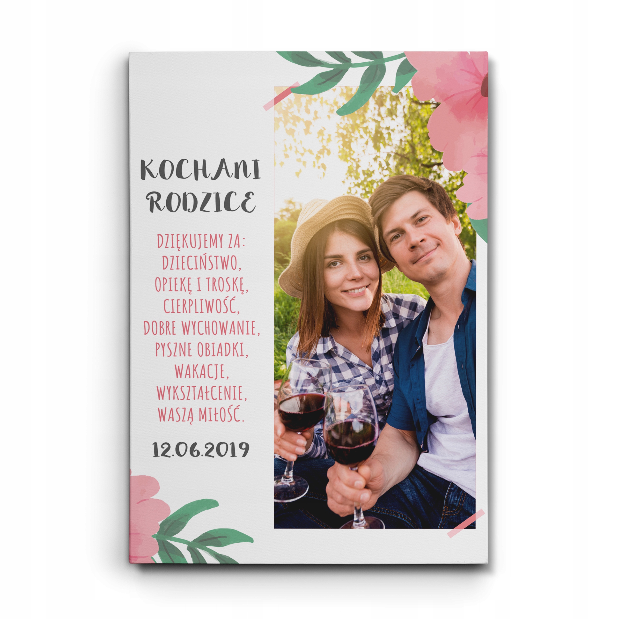 

Obraz na płótnie 50x70 Podziękowanie dla rodziców