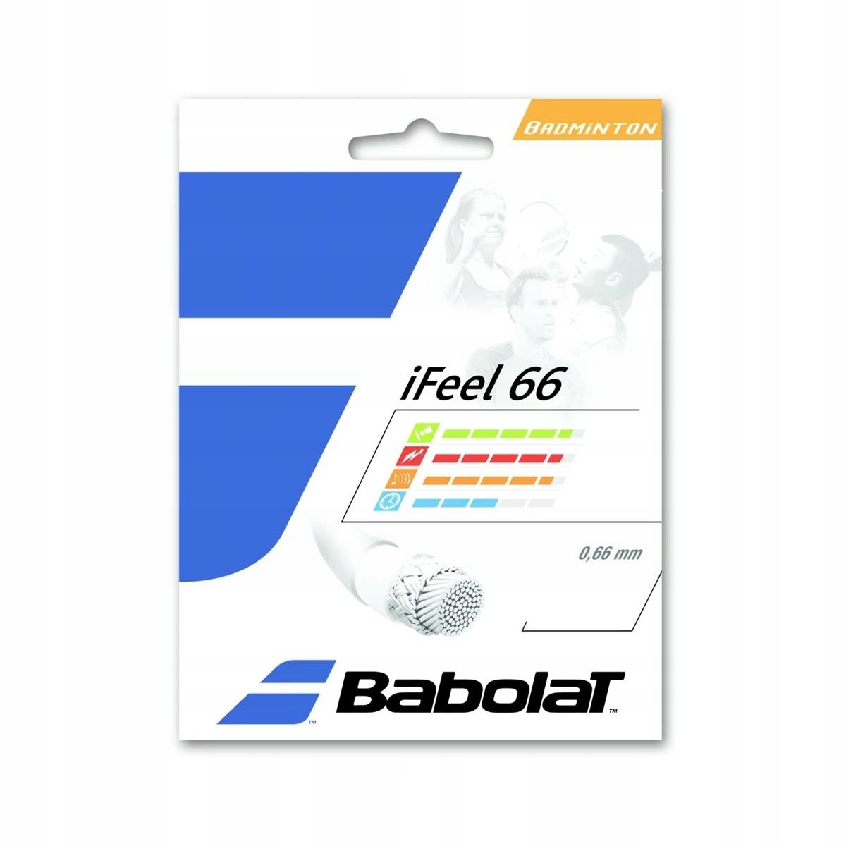Naciąg do badmintona Babolat iFEEL 66 Niebieski 0,66 mm 10,2 m